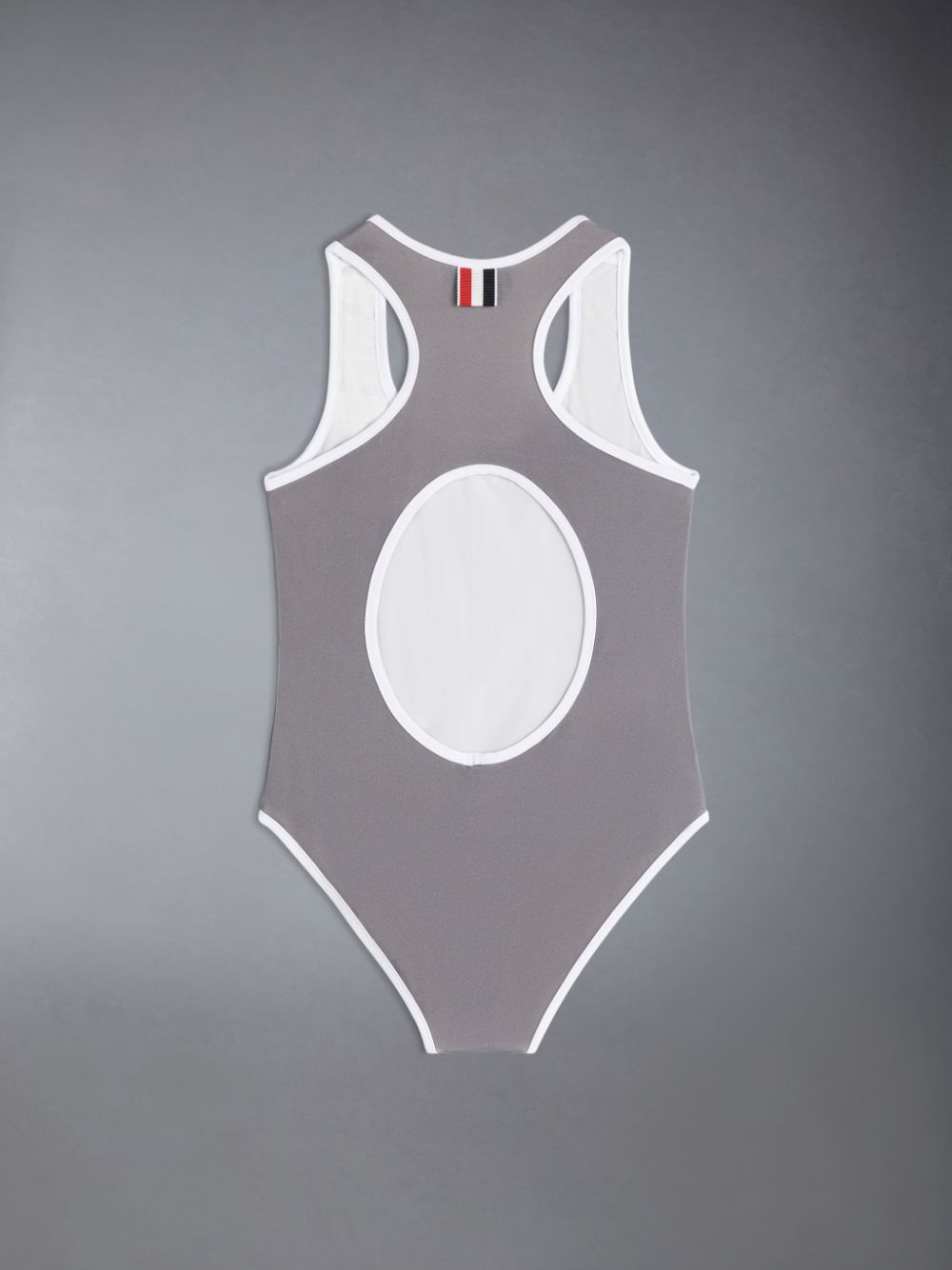 Thom Browne Swim Tech 4-Bar One Piece Boys's Swimsuits Grey | PMV30P62333