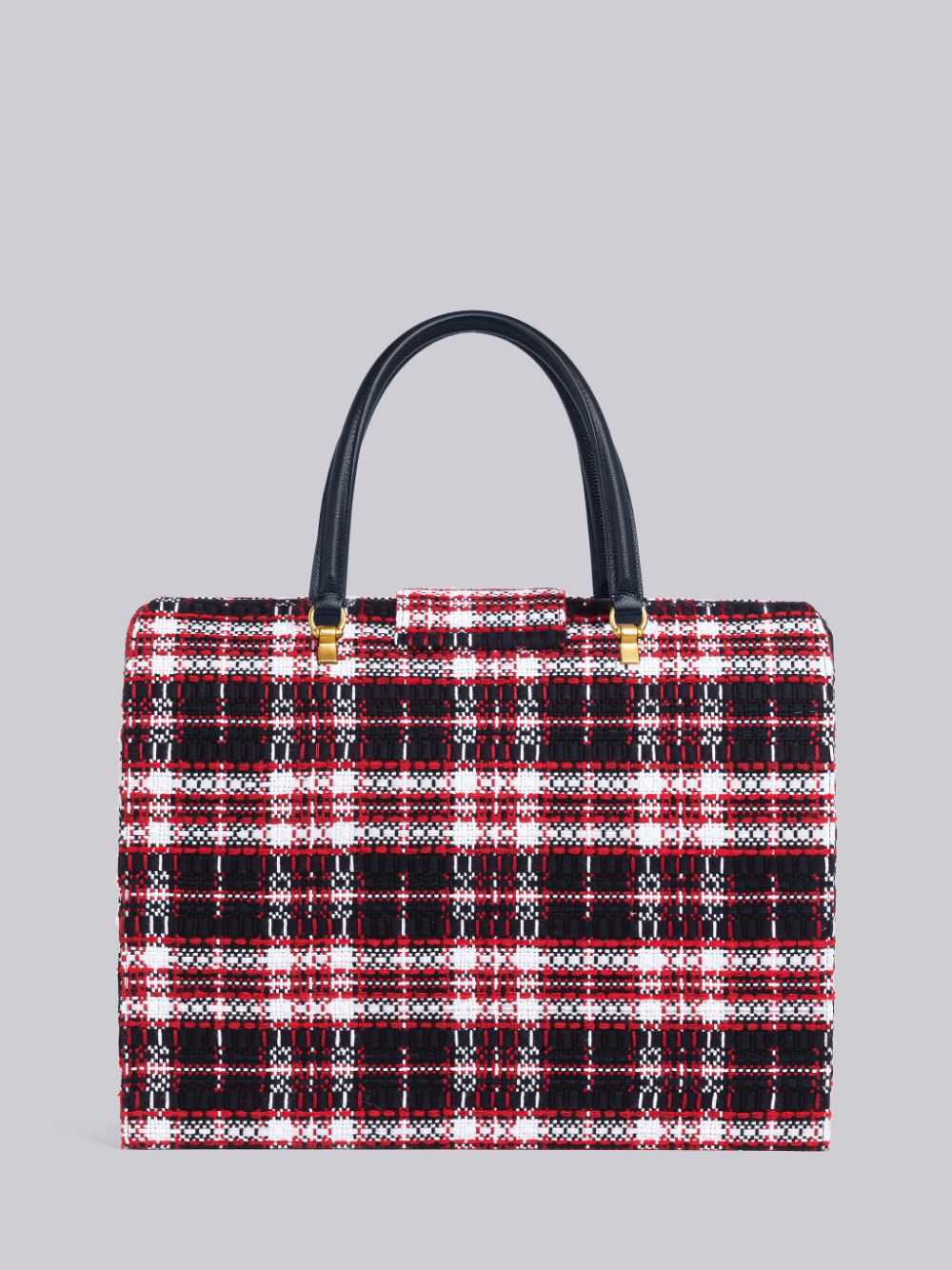 Thom Browne Tartan Tweed Mr. Men Duffle Bags Red | OLL67W38205