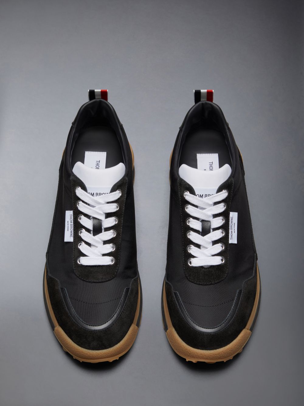 Thom Browne Tech Nylon Alumni Men Sneakers Black | LMY18T21533