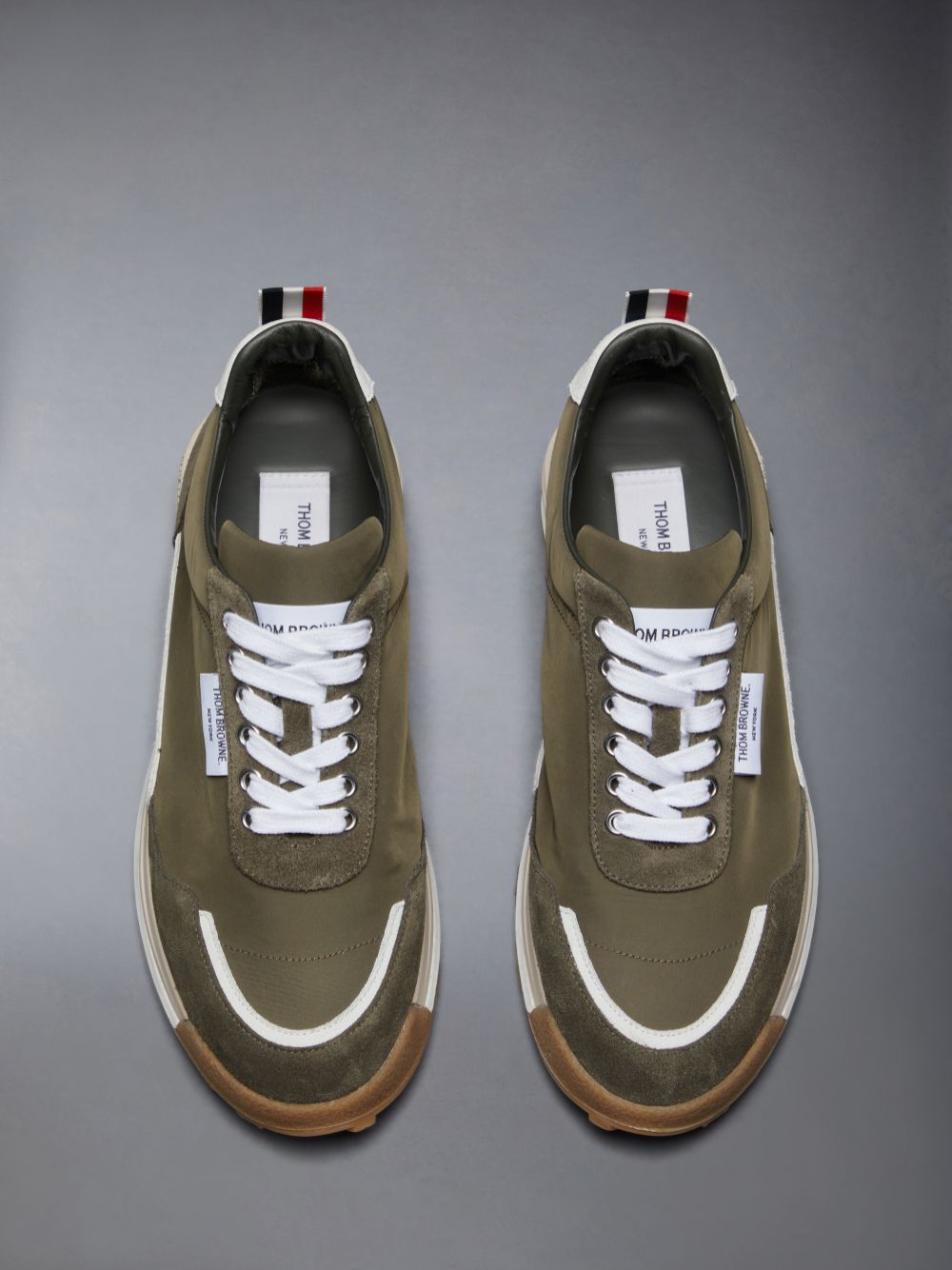 Thom Browne Tech Nylon Alumni Men Sneakers Green | NAY35B76742