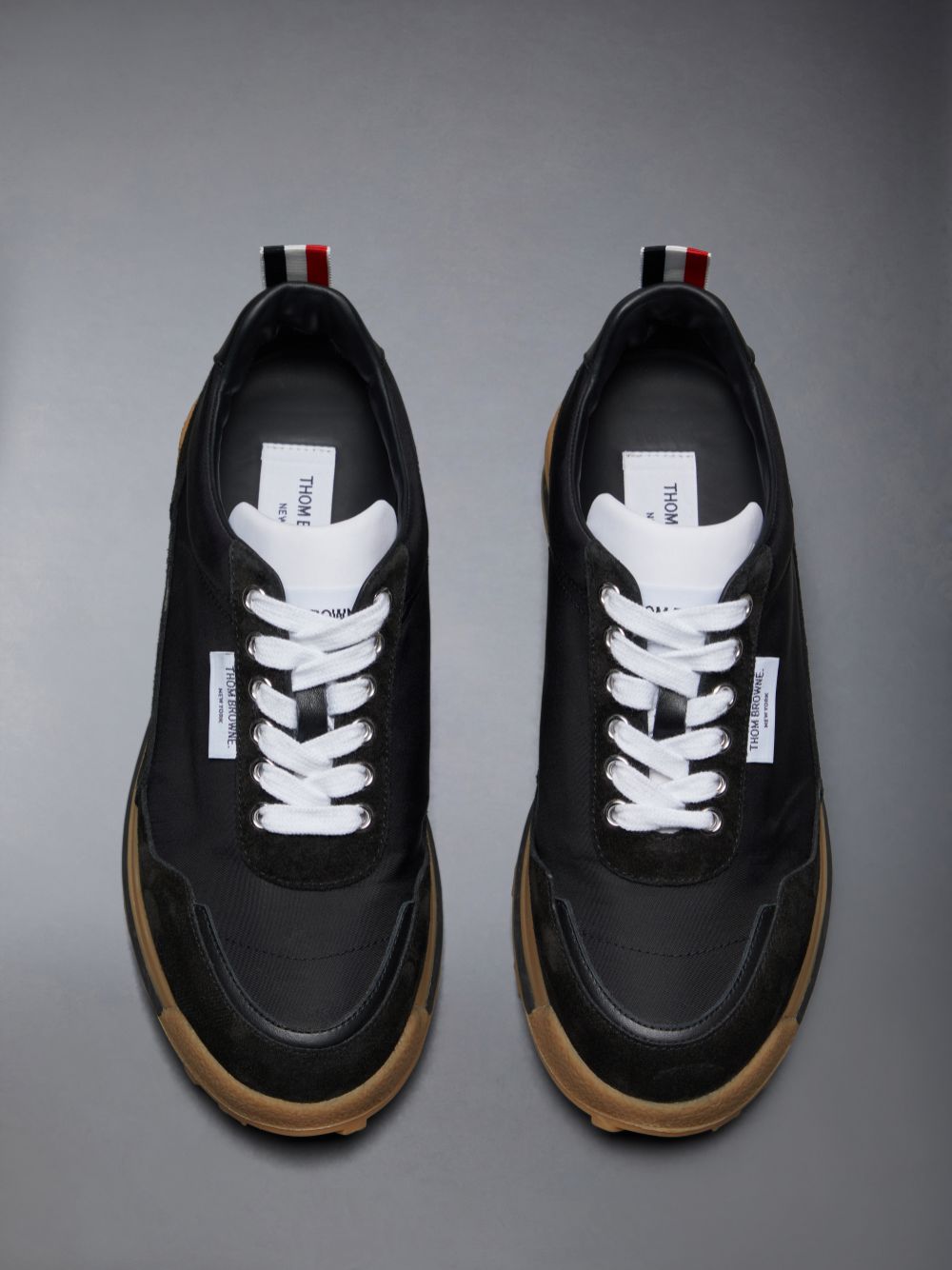 Thom Browne Tech Nylon Alumni Women Sneakers Black | ELN33O40695