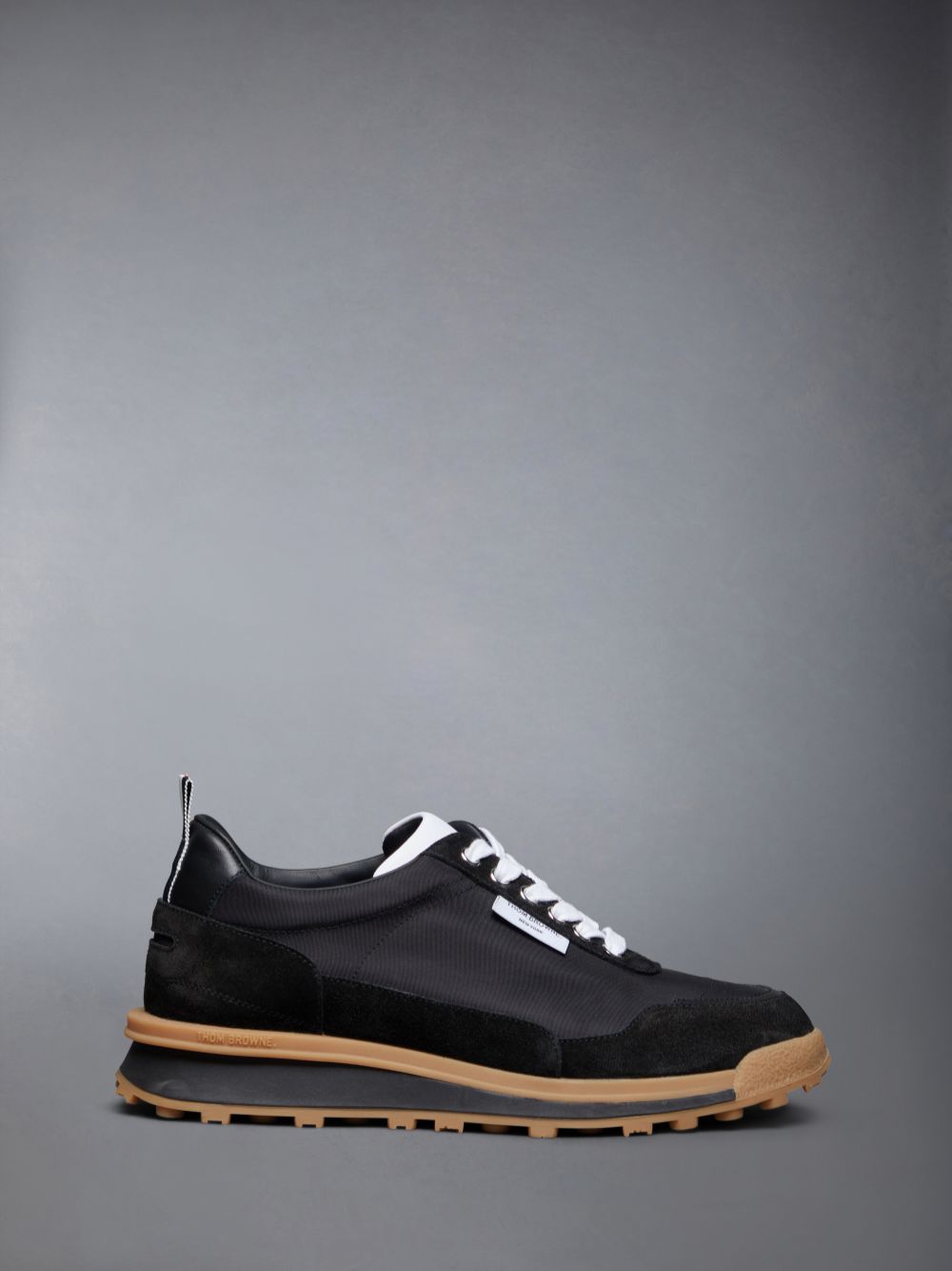 Thom Browne Tech Nylon Alumni Women Sneakers Black | ELN33O40695