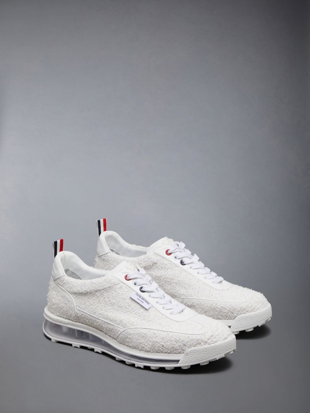 Thom Browne Tech Runner Tweeds Men Sneakers White | ERM11Y59426