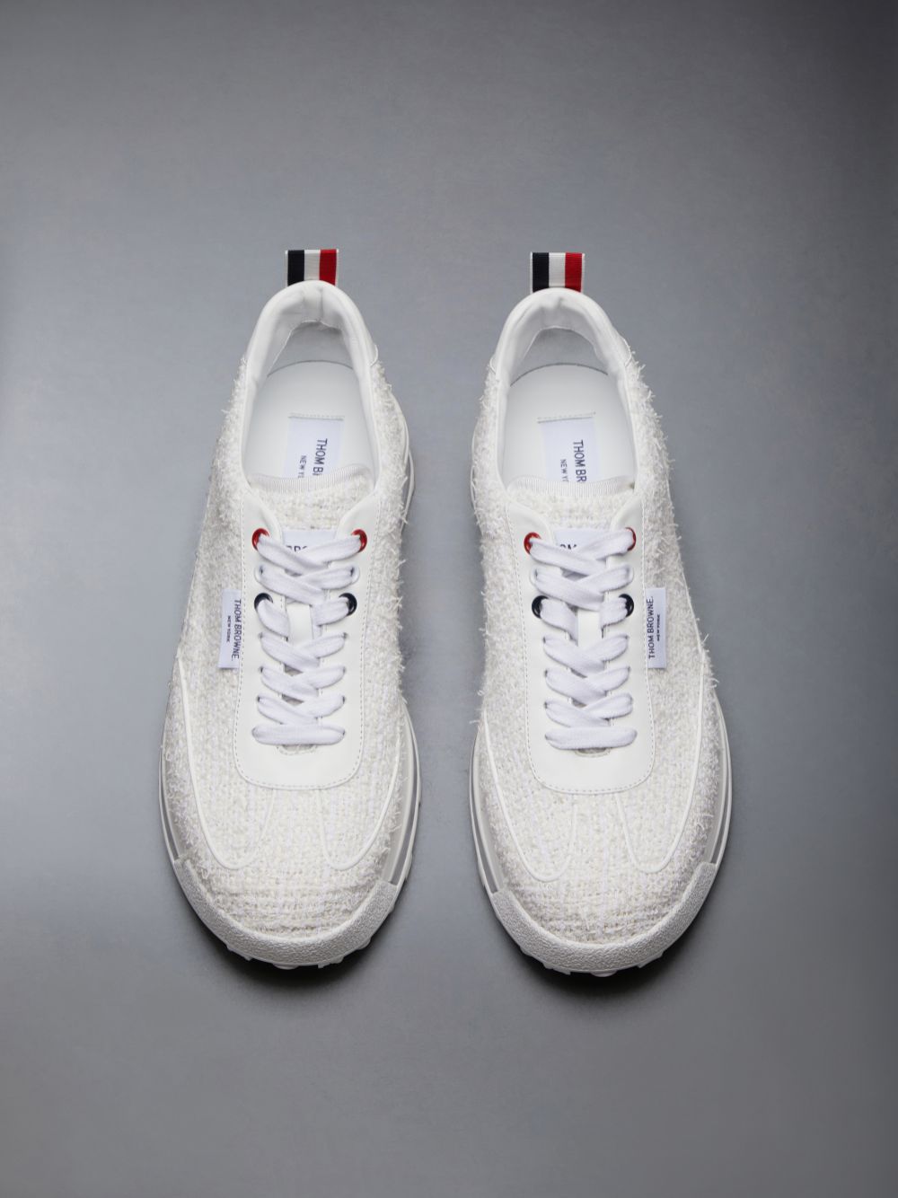 Thom Browne Tech Runner Tweeds Men Sneakers White | ERM11Y59426