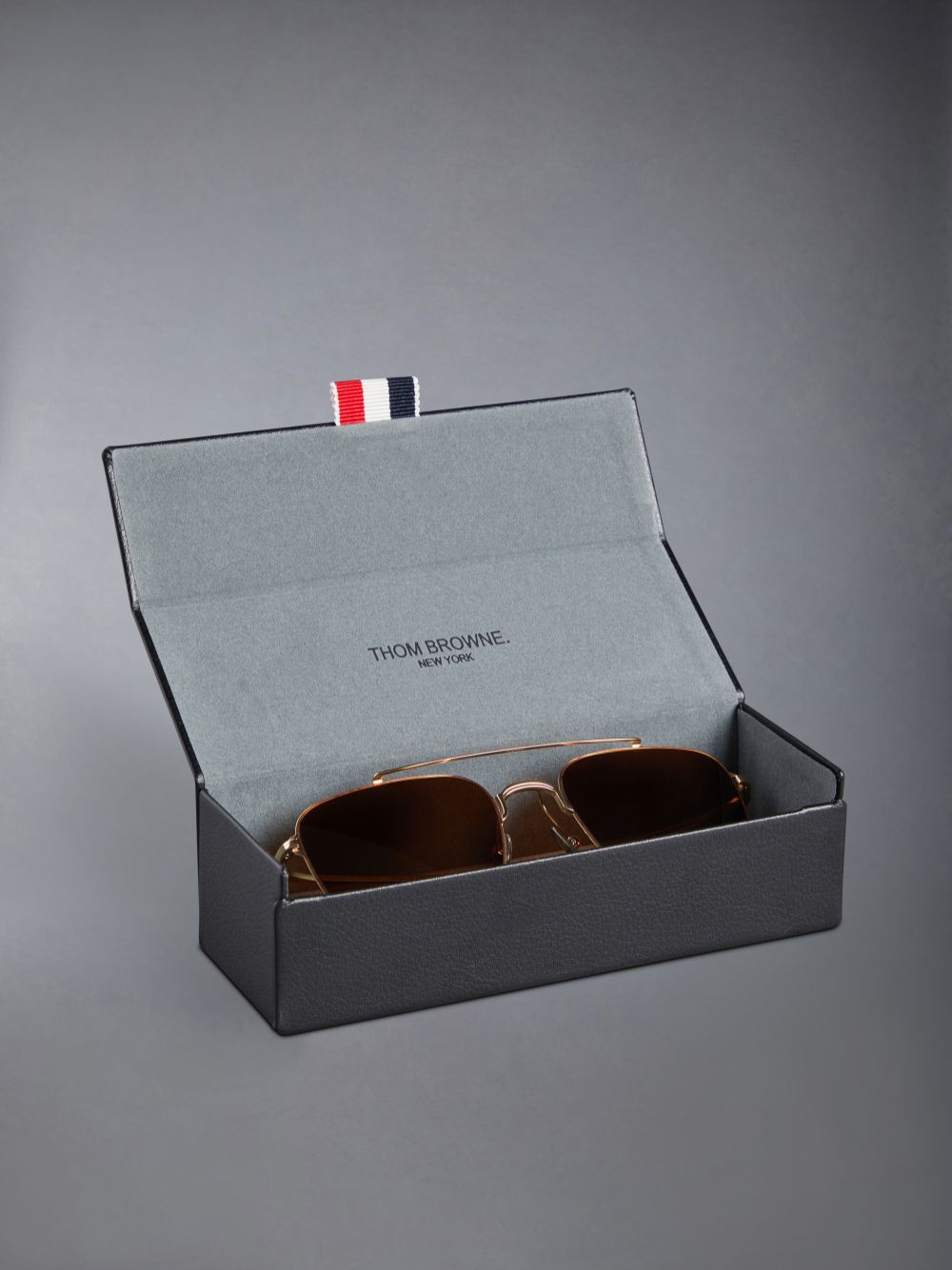 Thom Browne Titanium Aviator Men Sunglasses Gold | XAC50X50358