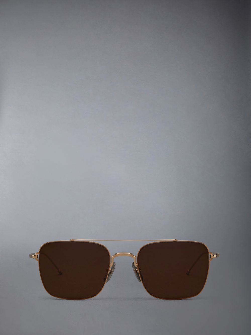 Thom Browne Titanium Aviator Men Sunglasses Gold | XAC50X50358