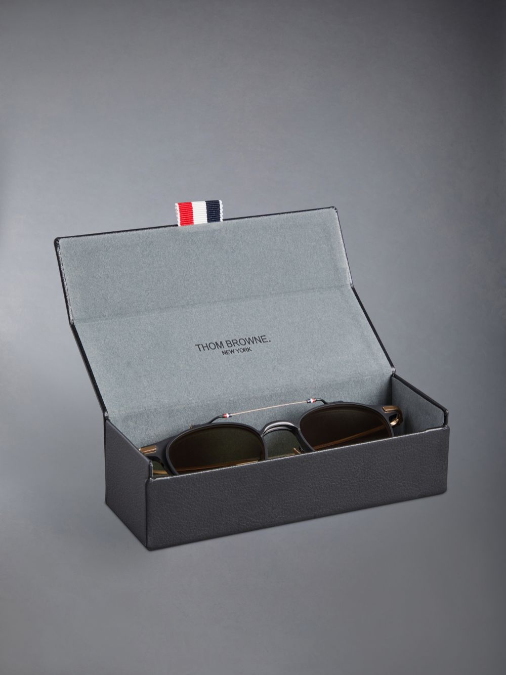 Thom Browne Titanium Round Clip On Men Sunglasses Black | WWJ32O14554