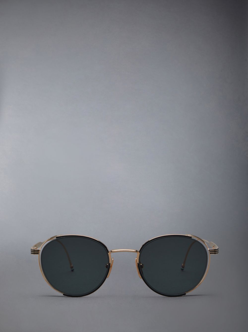 Thom Browne Titanium Round Men Sunglasses Black | RWY92B15839