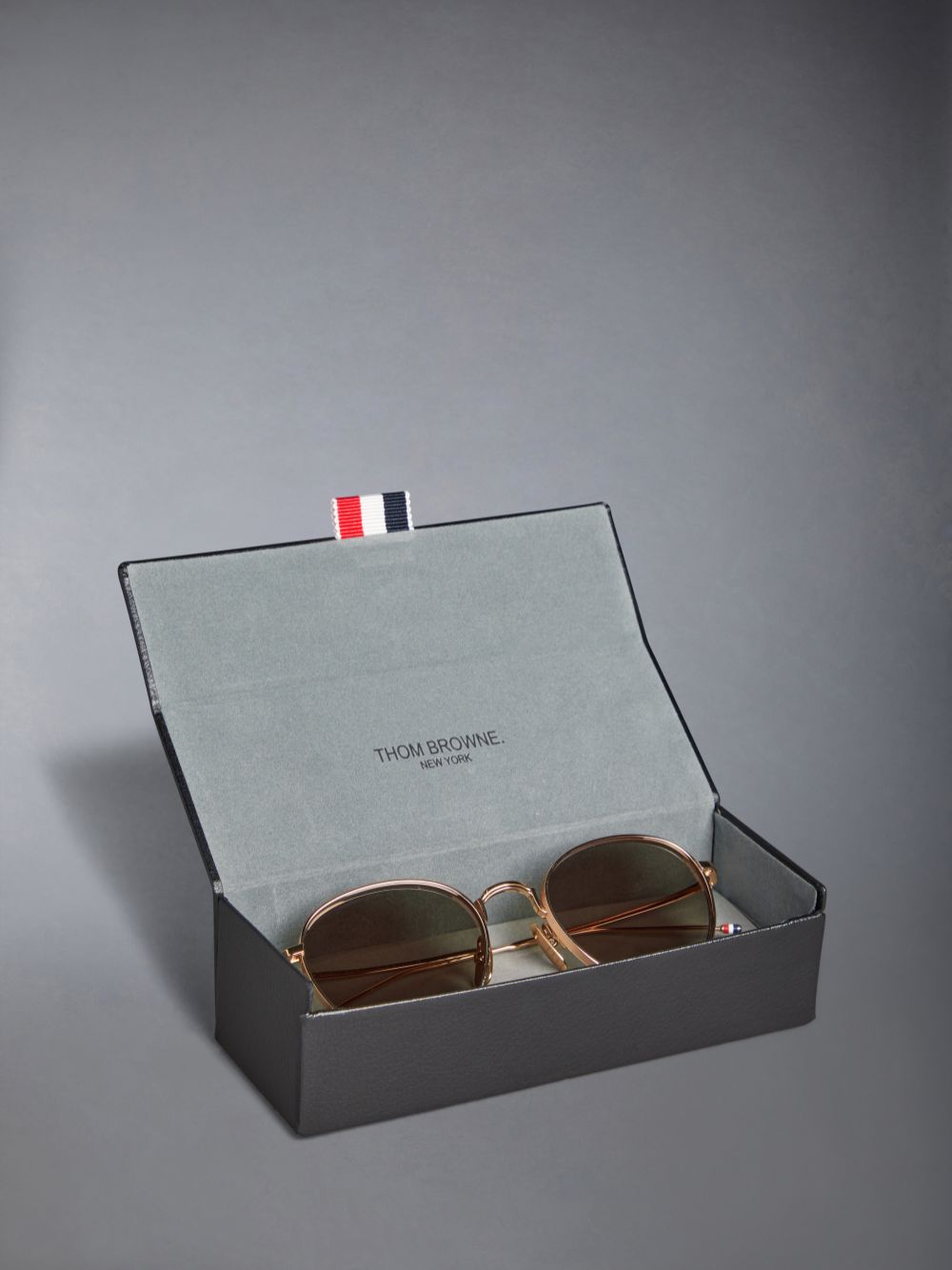 Thom Browne Titanium Round Men Sunglasses Gold | MZR58O52055