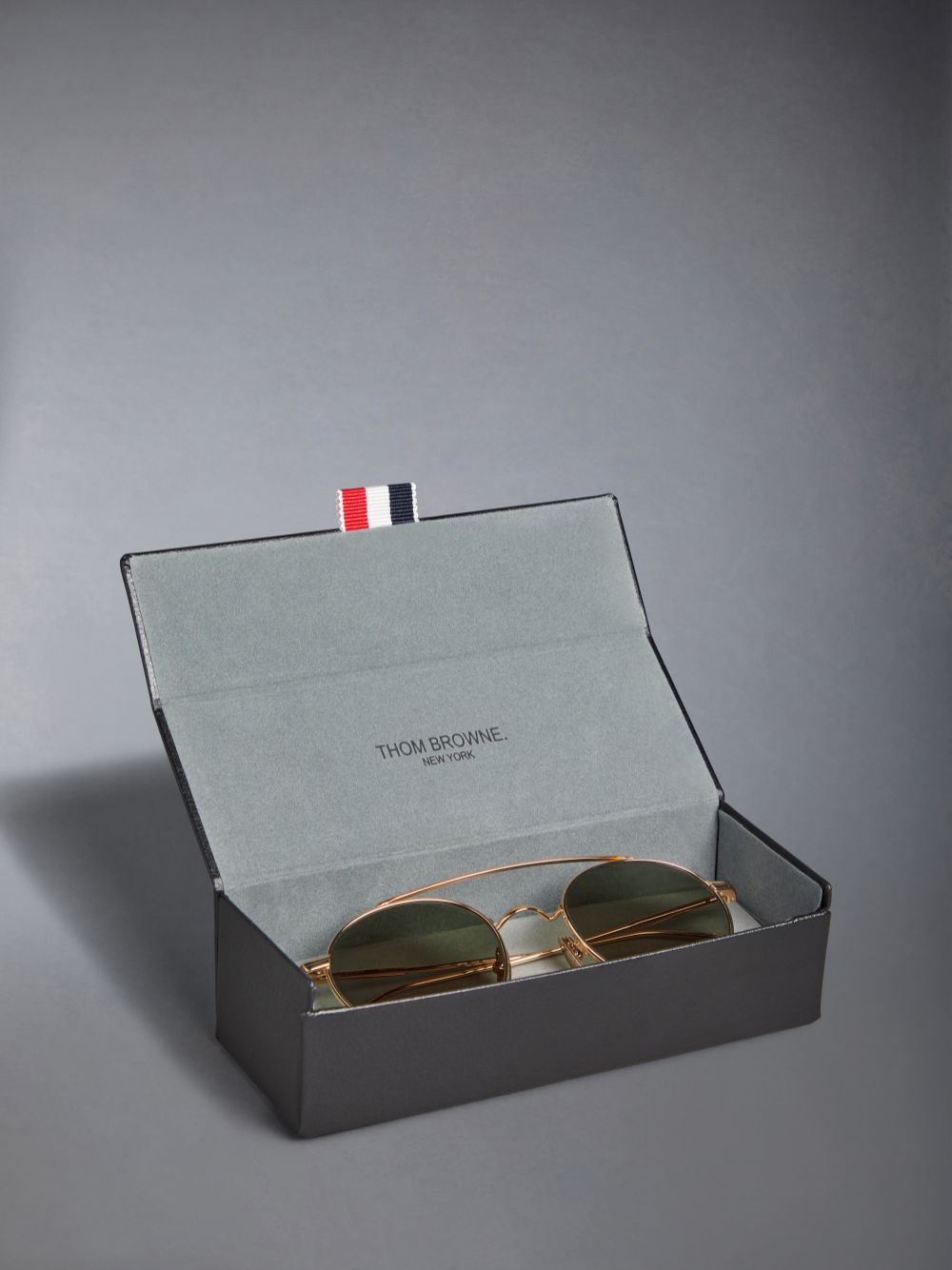 Thom Browne Titanium Round Men Sunglasses Gold | EUD36J46870