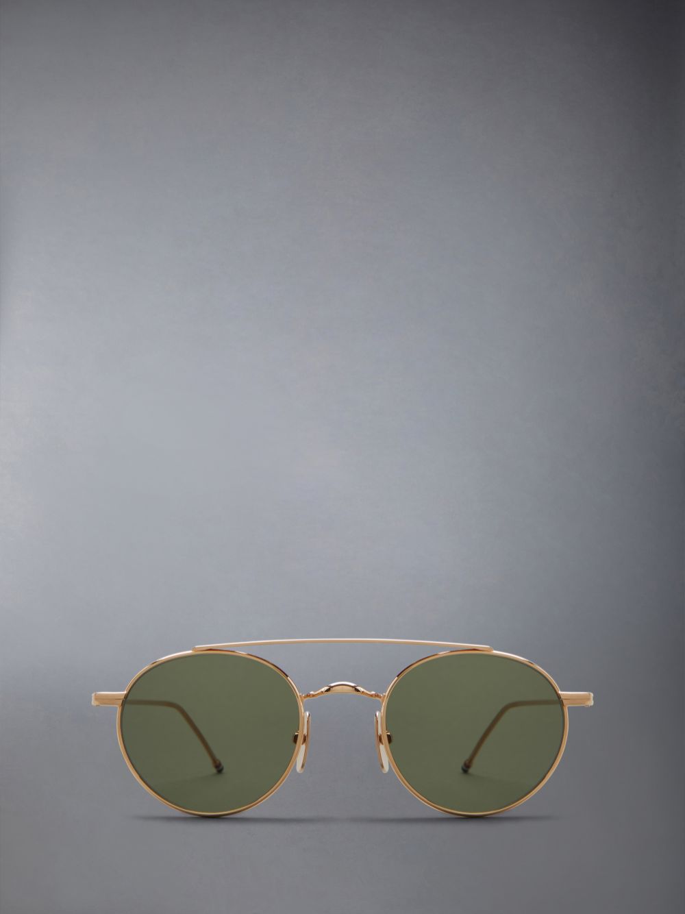 Thom Browne Titanium Round Men Sunglasses Gold | EUD36J46870