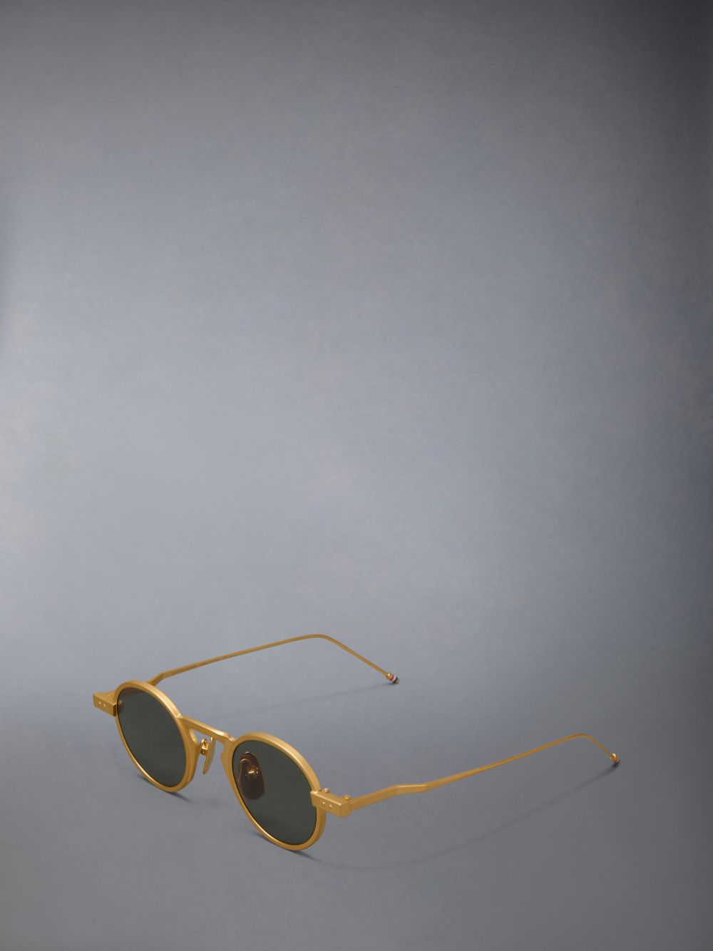 Thom Browne Titanium Round Men Sunglasses Gold | BEQ71B20334