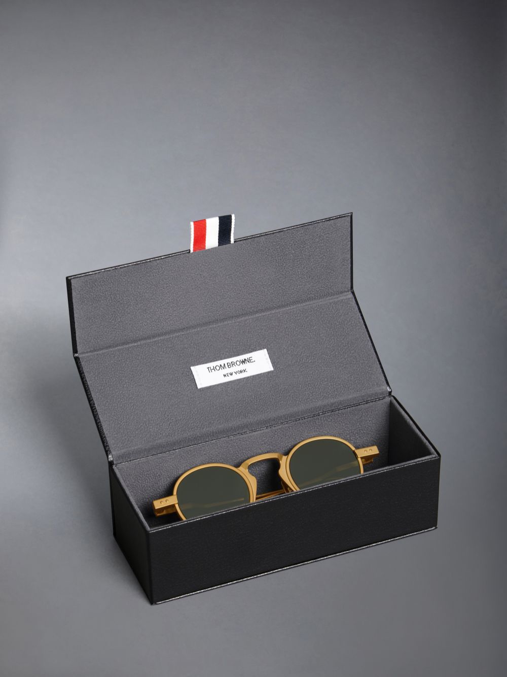 Thom Browne Titanium Round Men Sunglasses Gold | BEQ71B20334