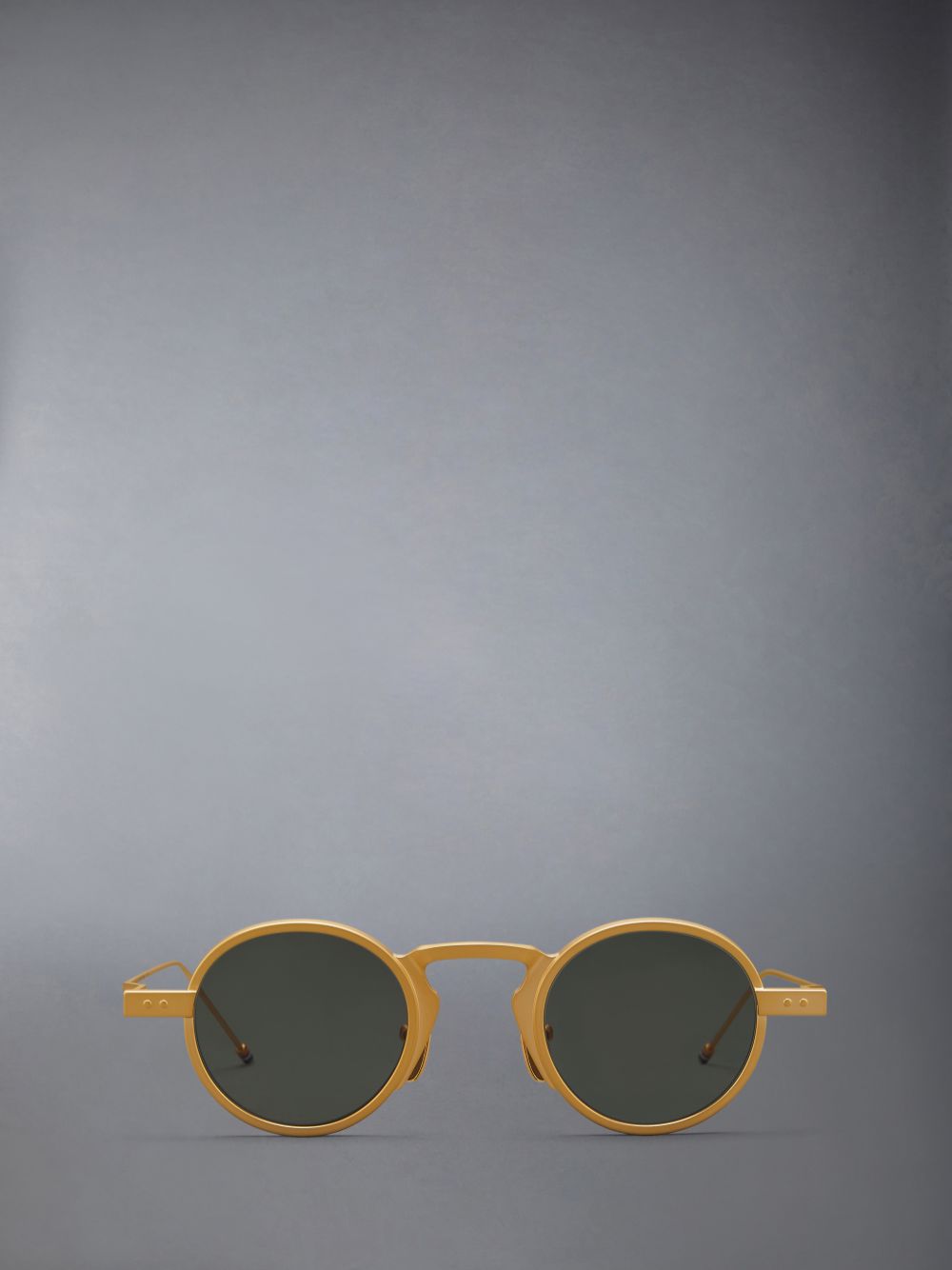 Thom Browne Titanium Round Men Sunglasses Gold | BEQ71B20334