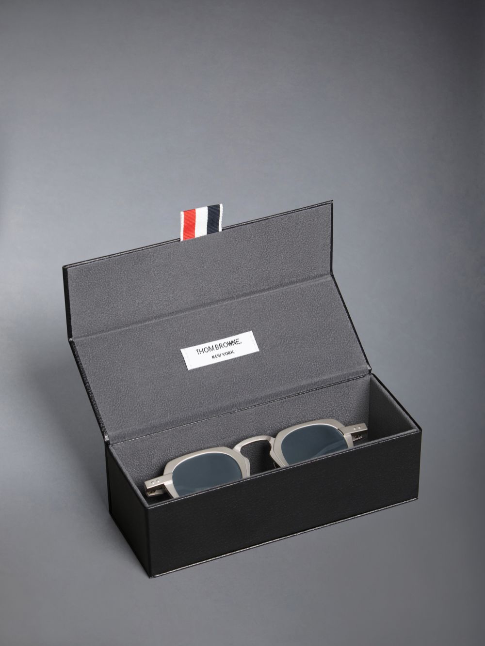 Thom Browne Titanium Square Men Sunglasses Silver | PNL92I62553