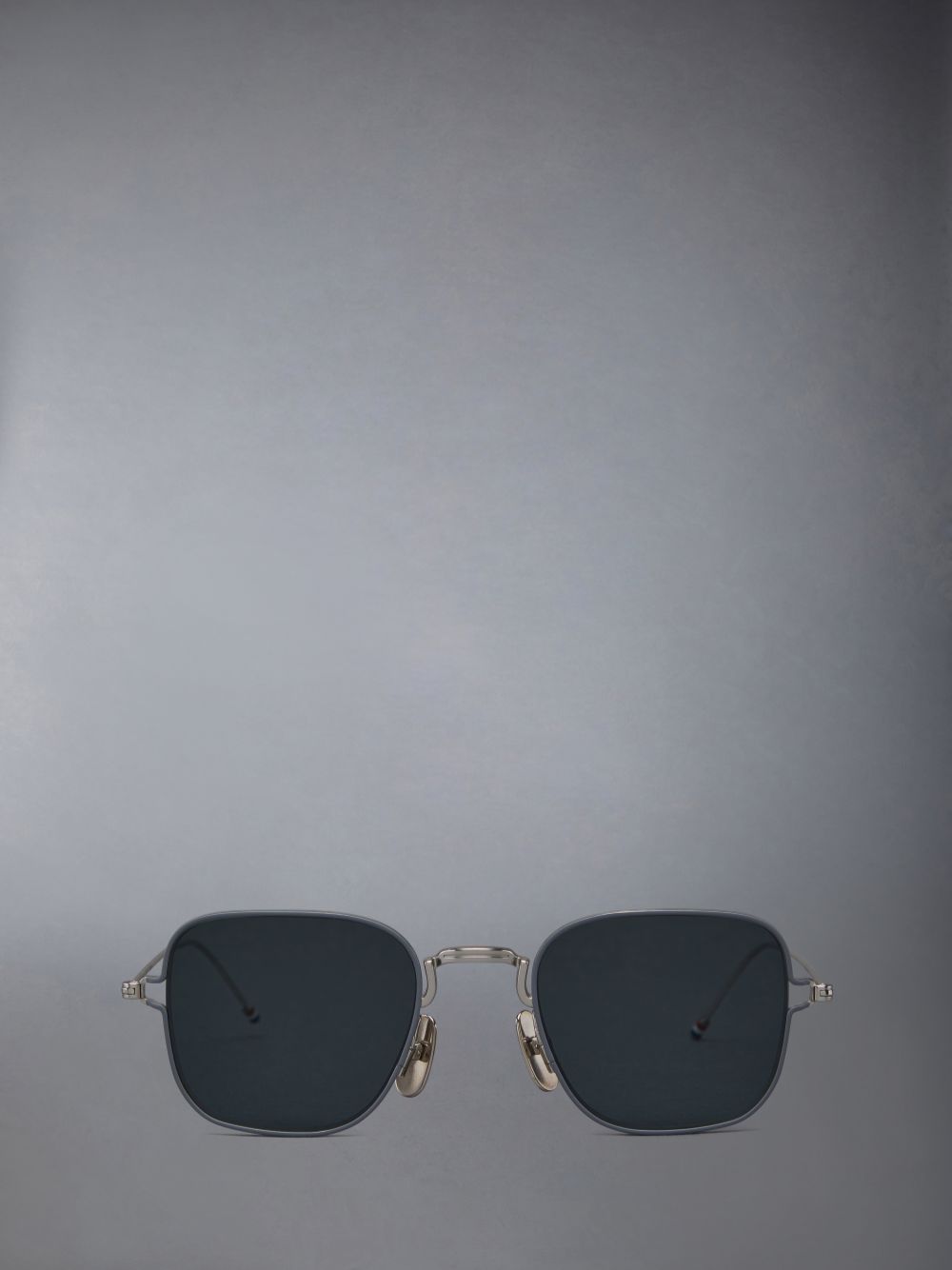 Thom Browne Titanium Square Men Sunglasses Silver | TPW56P27706