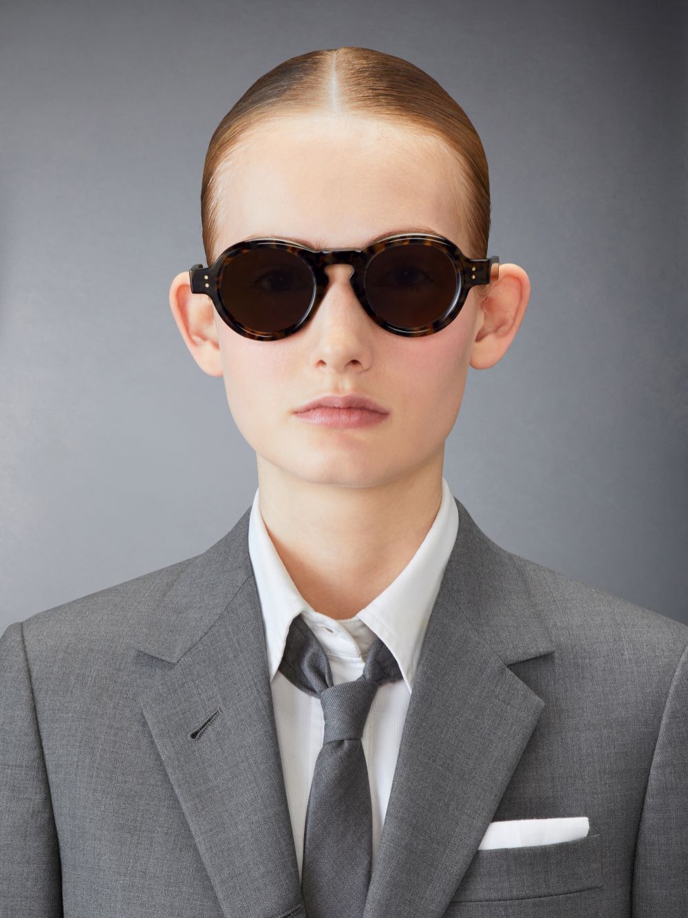 Thom Browne Tokyo Tortoise Acetate Round Women Sunglasses Brown | JYQ36B96879