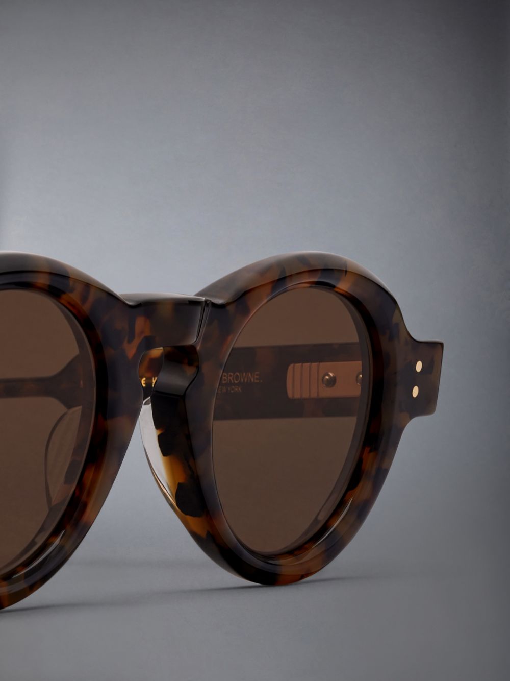 Thom Browne Tokyo Tortoise Acetate Round Women Sunglasses Brown | JYQ36B96879