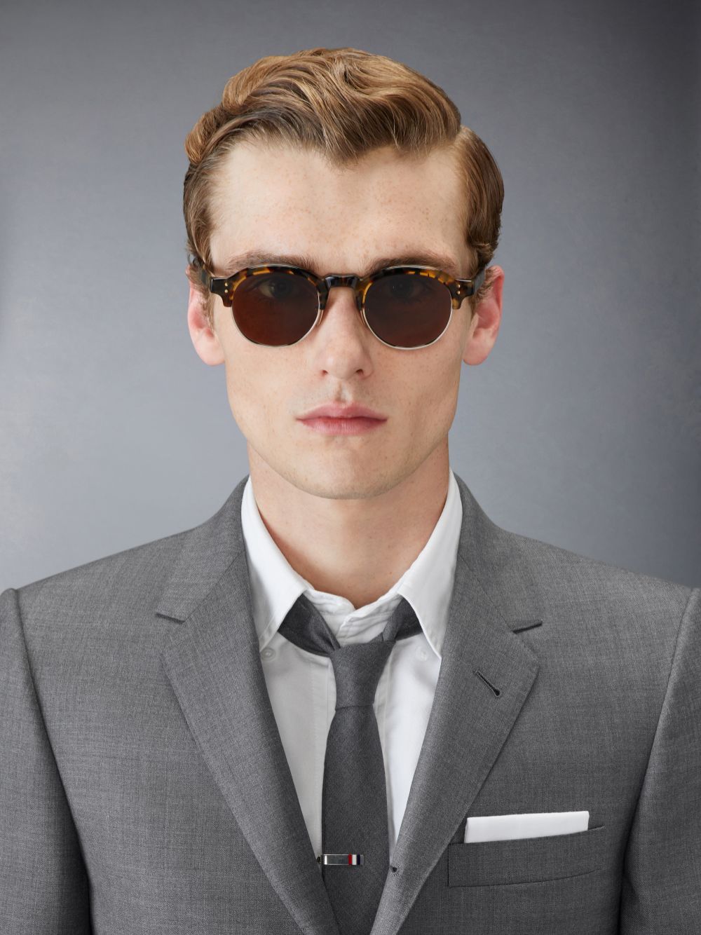 Thom Browne Tokyo Tortoise And 12k Gold Acetate And Titanium Oval Men Sunglasses Brown | OJJ51C91798