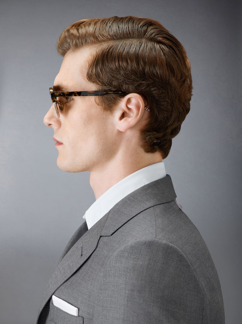 Thom Browne Tokyo Tortoise And 12k Gold Acetate And Titanium Oval Men Sunglasses Brown | OJJ51C91798