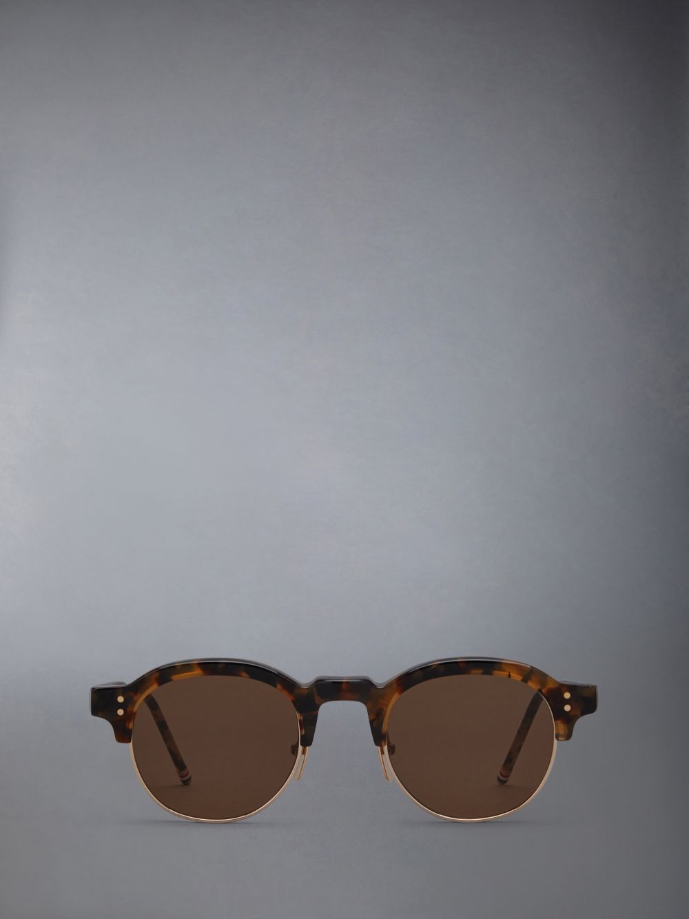 Thom Browne Tokyo Tortoise And 12k Gold Acetate And Titanium Oval Men Sunglasses Brown | OJJ51C91798