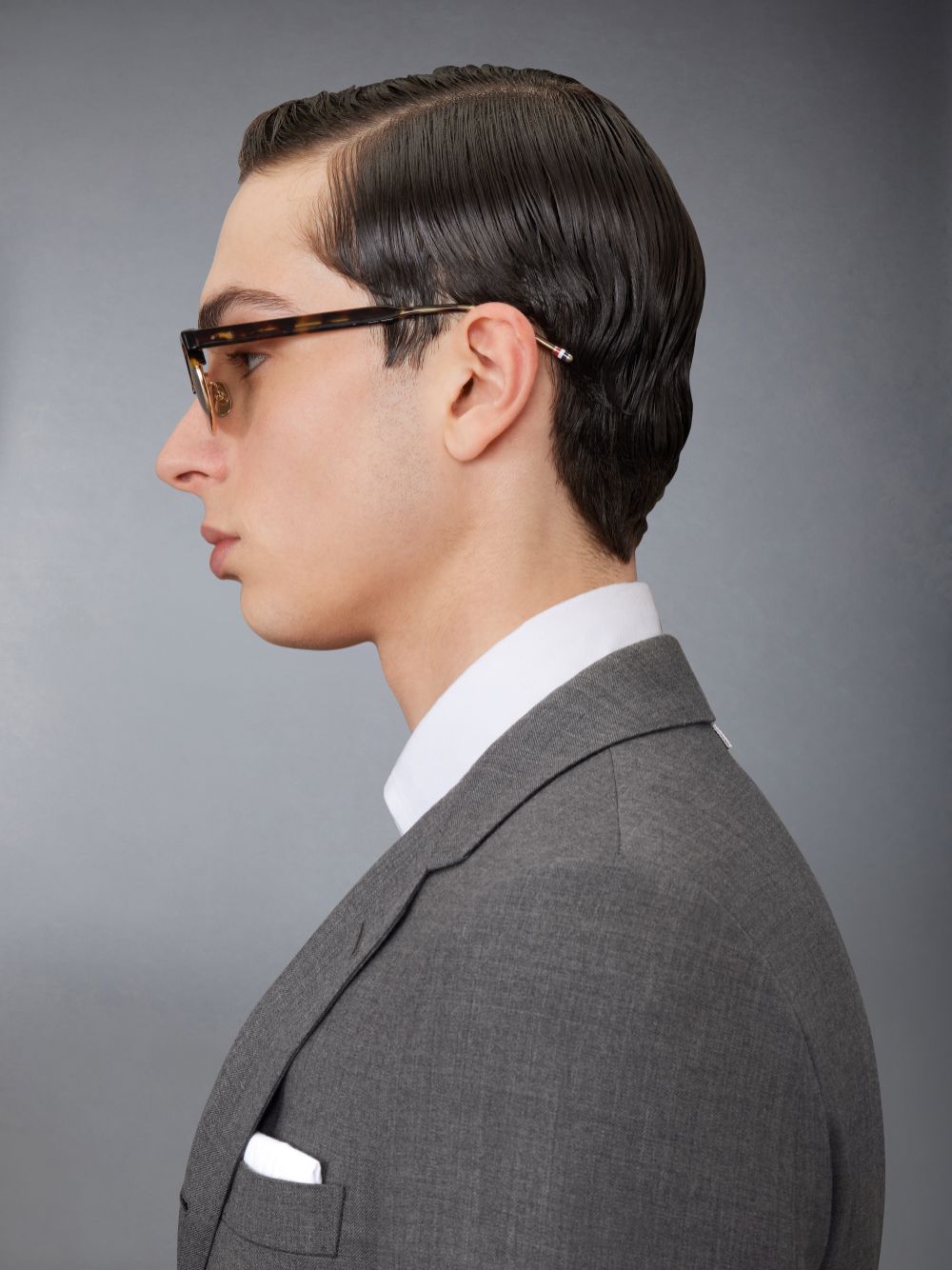 Thom Browne Tortoise Acetate And Titanium Oval Men Sunglasses Brown | GLU08M19263