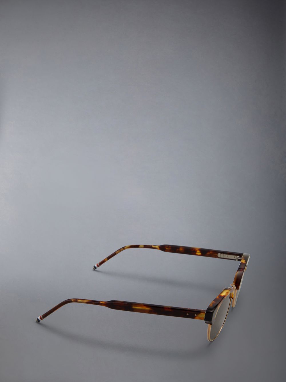 Thom Browne Tortoise Acetate And Titanium Oval Men Sunglasses Brown | GLU08M19263