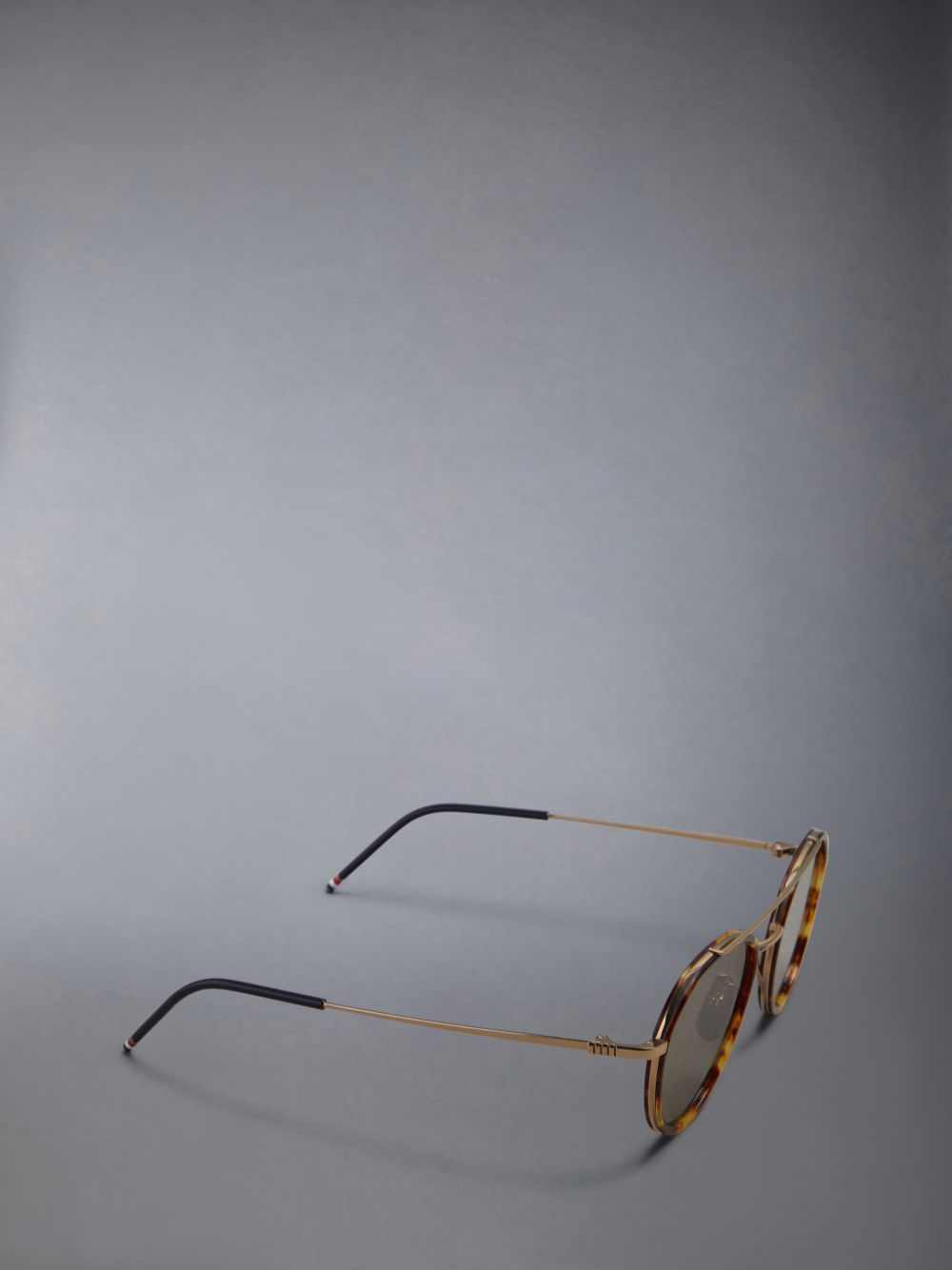 Thom Browne Tortoise Acetate And Titanium Aviator Women Sunglasses Brown | COA47L23051