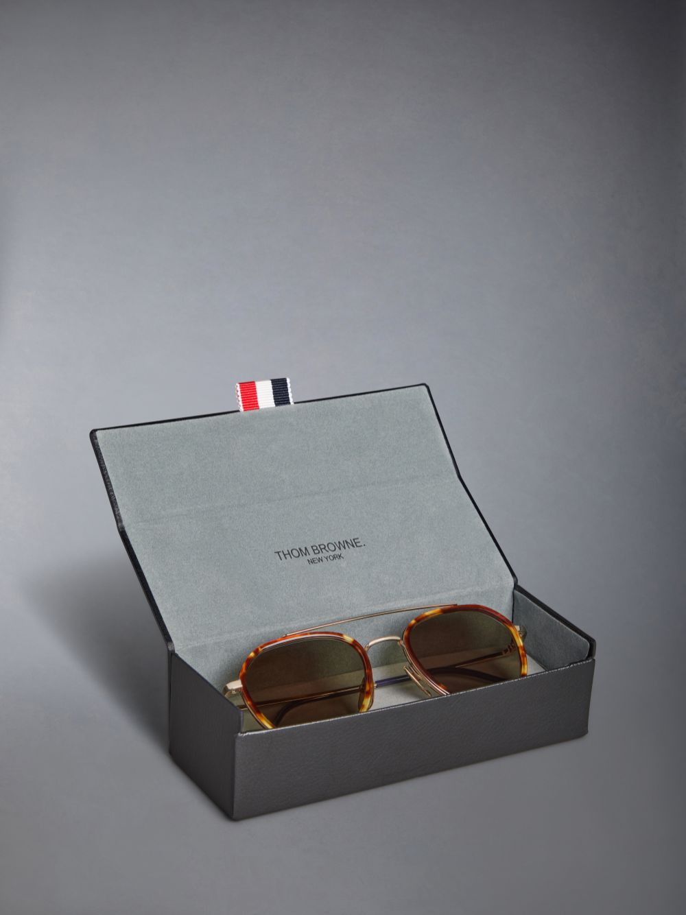 Thom Browne Tortoise Acetate And Titanium Aviator Women Sunglasses Brown | COA47L23051