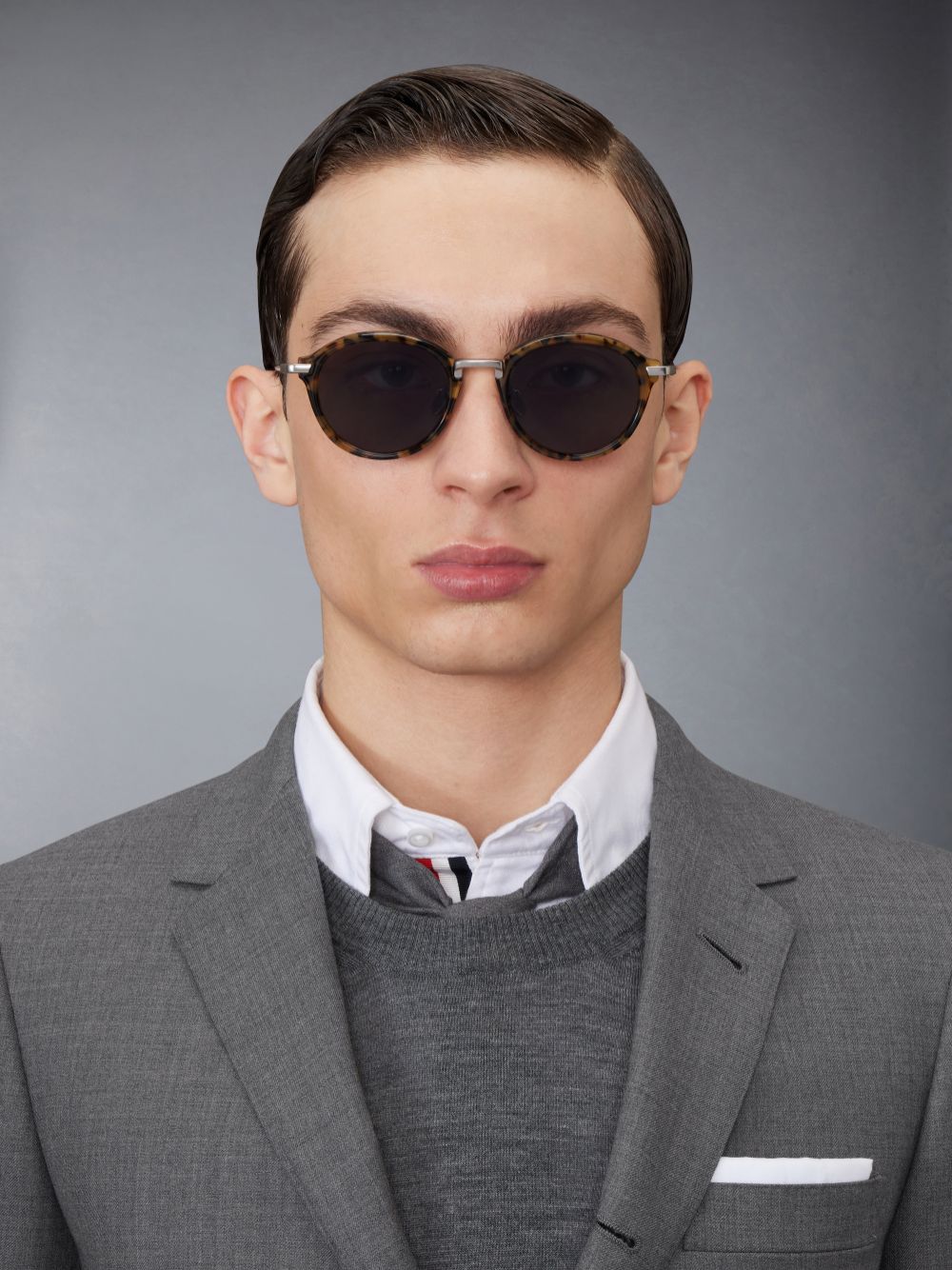 Thom Browne Tortoise Acetate And Titanium Round Women Sunglasses Brown | ZAC15S12615