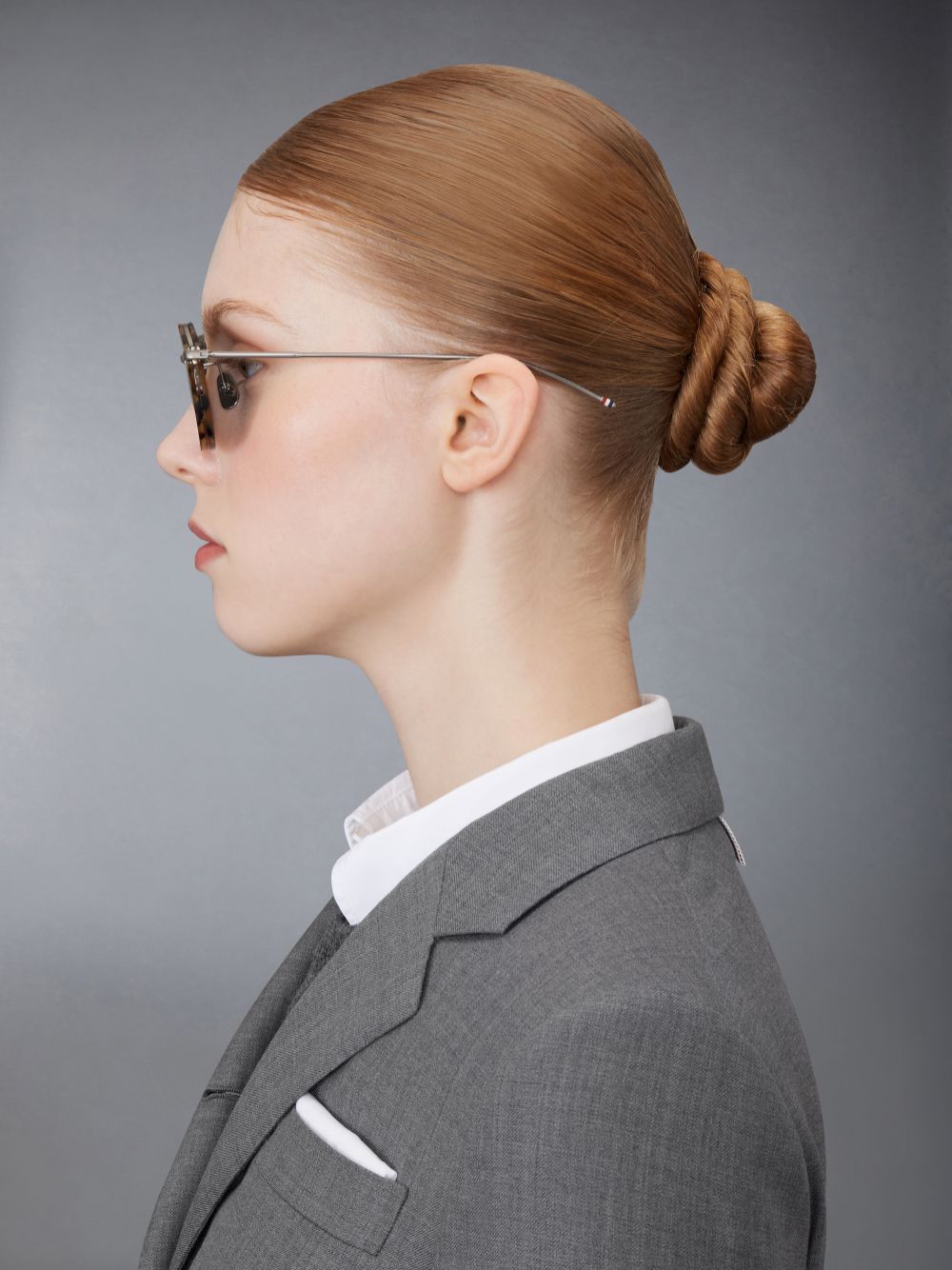 Thom Browne Tortoise Acetate And Titanium Round Women Sunglasses Brown | ZAC15S12615