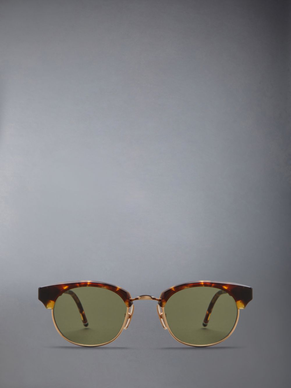 Thom Browne Tortoise Acetate And Titanium Oval Women Sunglasses Brown | WMD95T72625