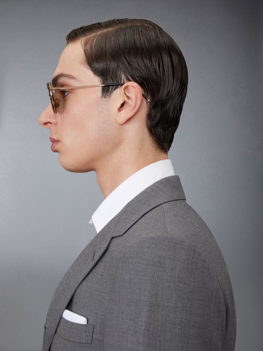 Thom Browne Tortoise Acetate And Titanium Aviator Men Sunglasses Brown | ZXJ74E22794