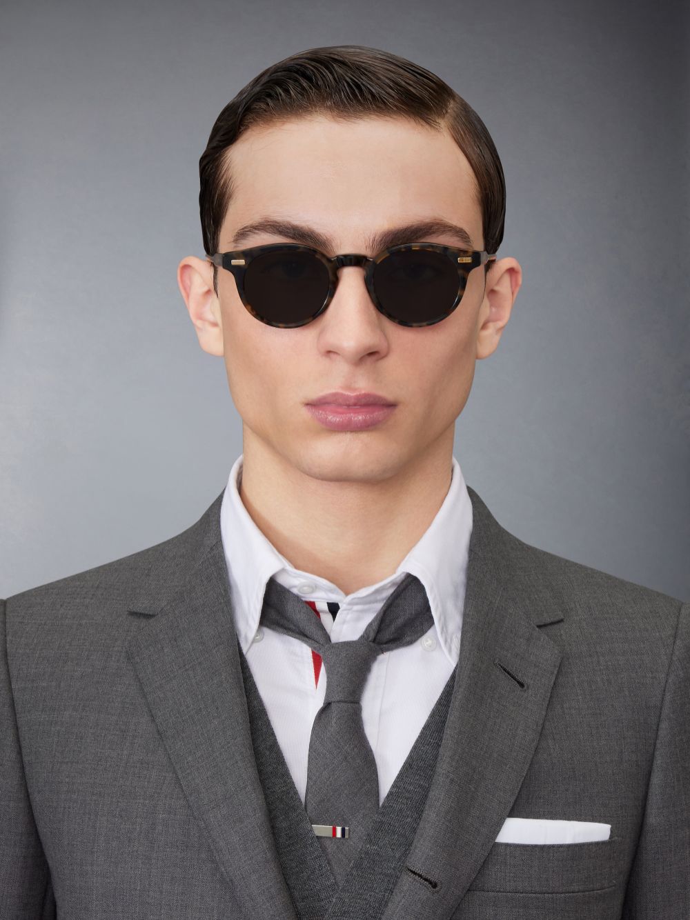 Thom Browne Tortoise Acetate Round Men Sunglasses Brown | VQQ79K02975