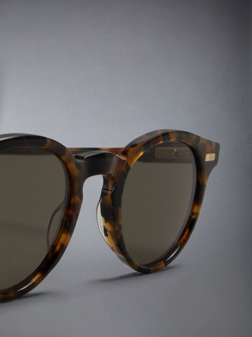 Thom Browne Tortoise Acetate Round Men Sunglasses Brown | VQQ79K02975