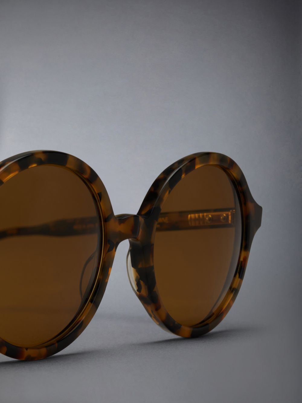 Thom Browne Tortoise Acetate Round Men Sunglasses Brown | MII42M46371