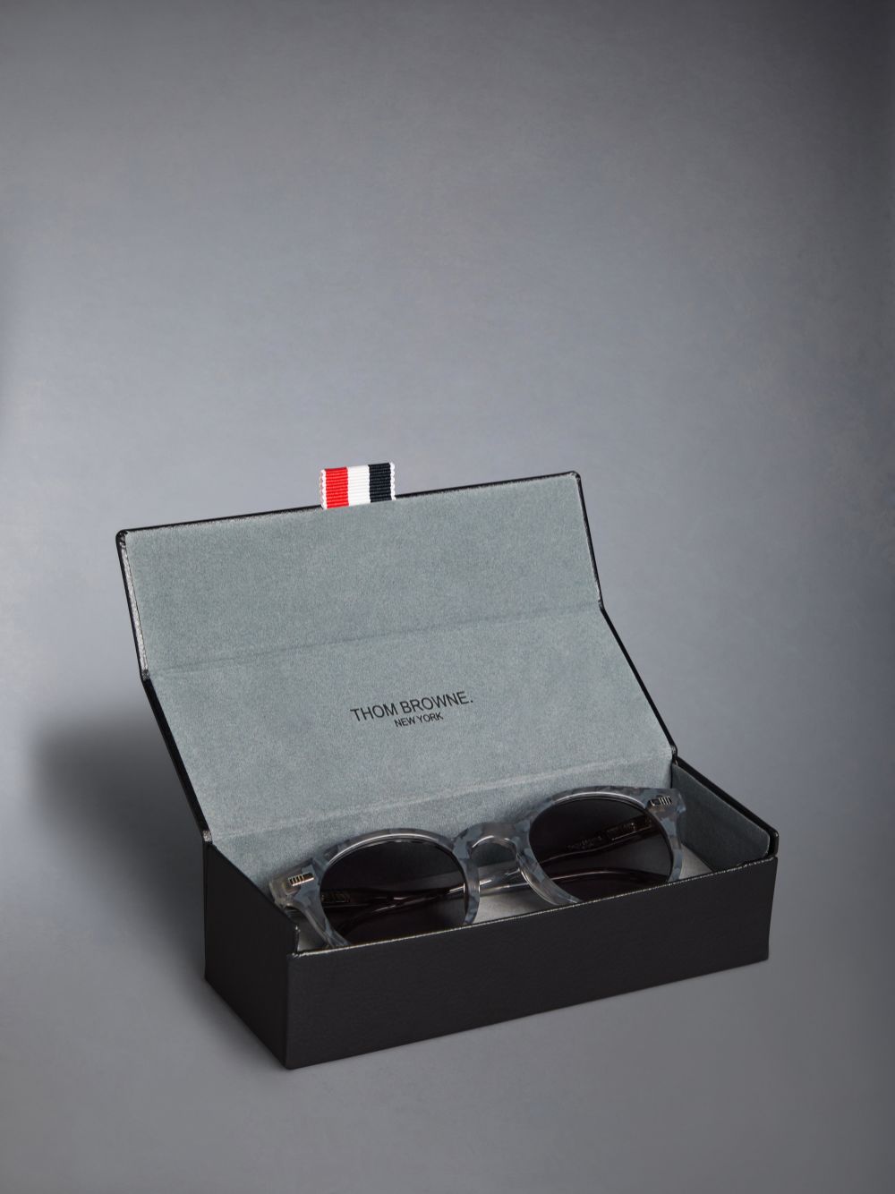 Thom Browne Tortoise Acetate Round Men Sunglasses Grey | BTX73C43050