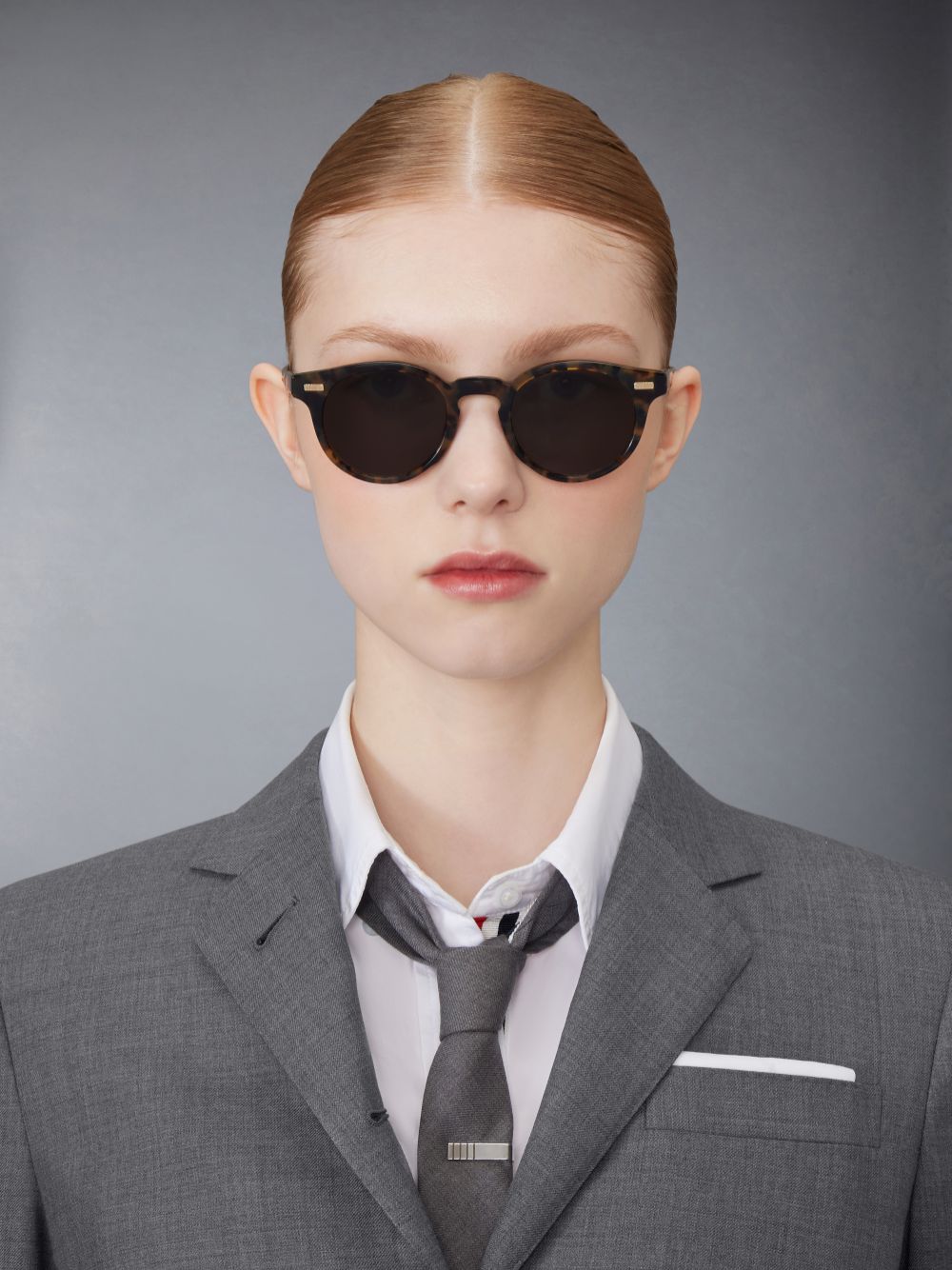 Thom Browne Tortoise Acetate Round Women Sunglasses Brown | NHN91X41844