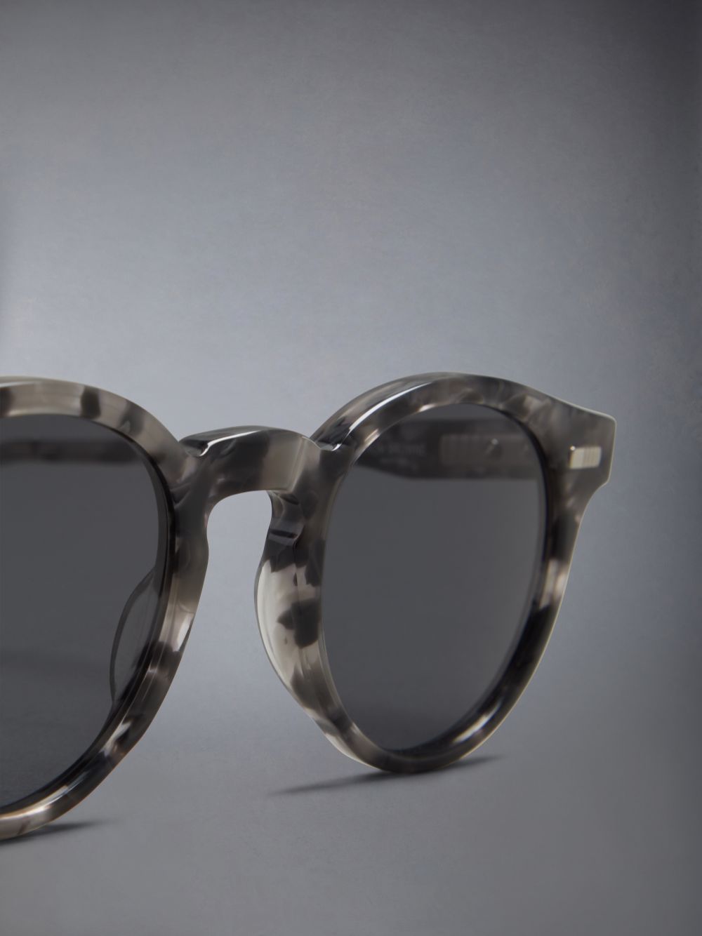 Thom Browne Tortoise Acetate Round Women Sunglasses Grey | JGH37J56972