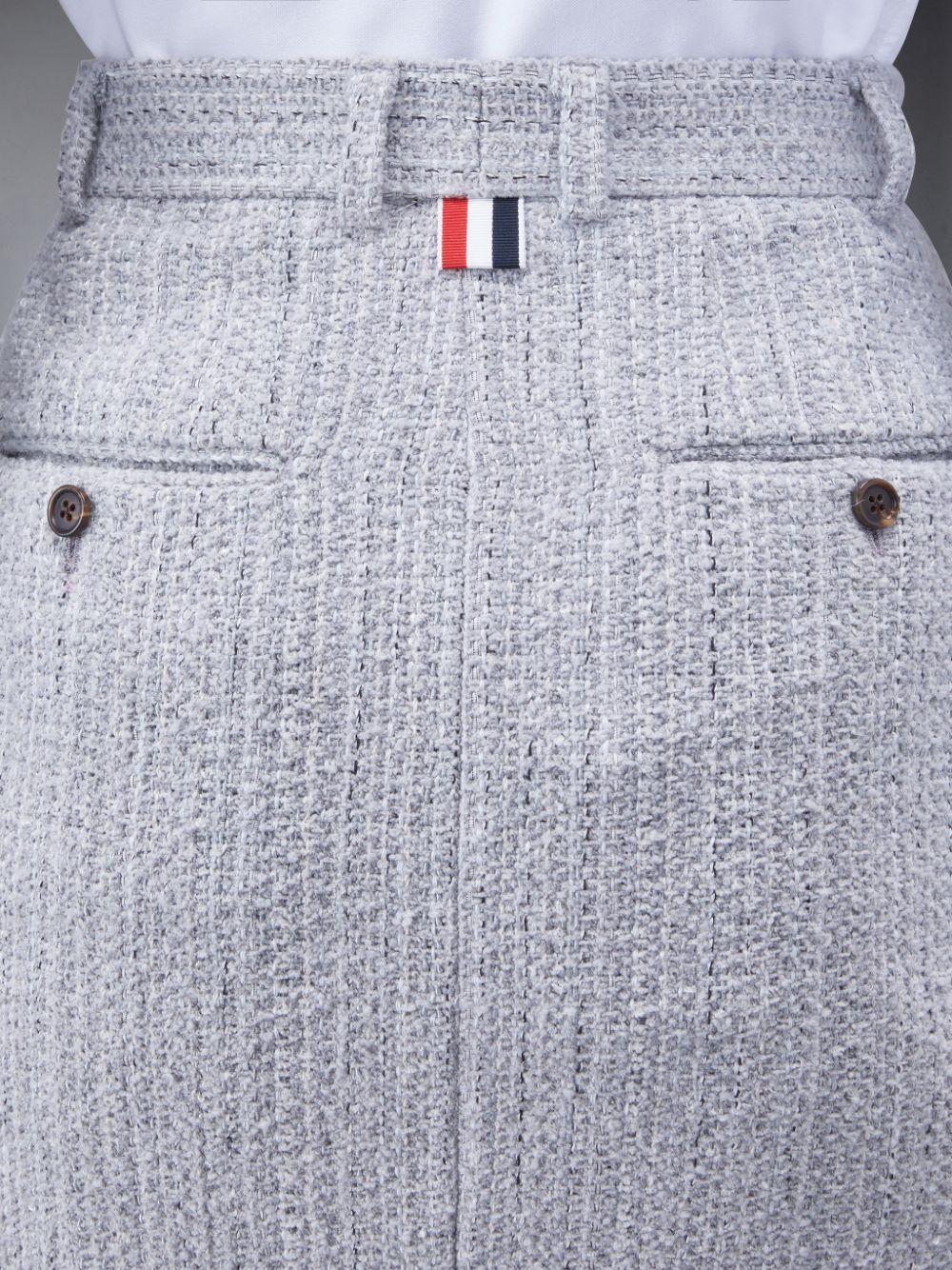 Thom Browne Tweed Fray High Waist Mini Women Skirts Grey | TVD30G25647