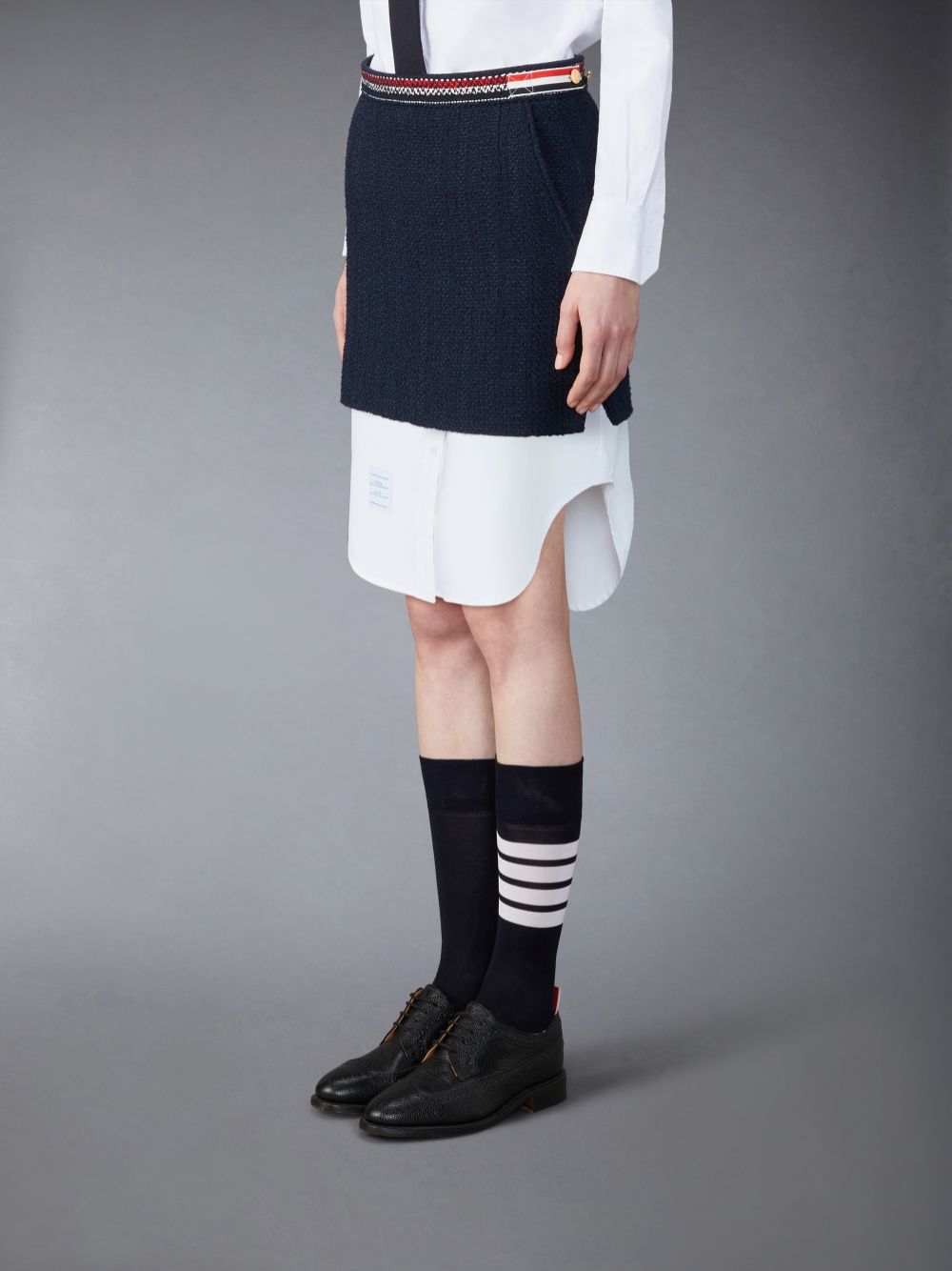 Thom Browne Tweed Mini Women Skirts Blue | NNE22F16391