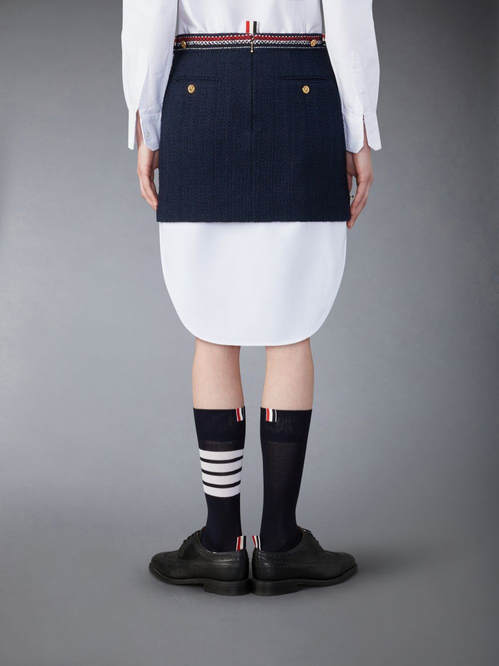 Thom Browne Tweed Mini Women Skirts Blue | NNE22F16391