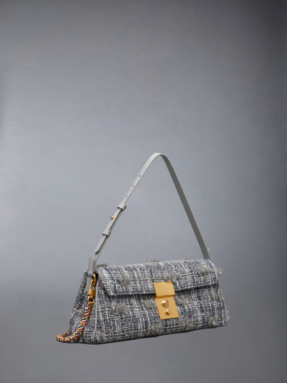 Thom Browne Tweed Mrs.uette Women Clutch Bags Grey | ZUV95F80206