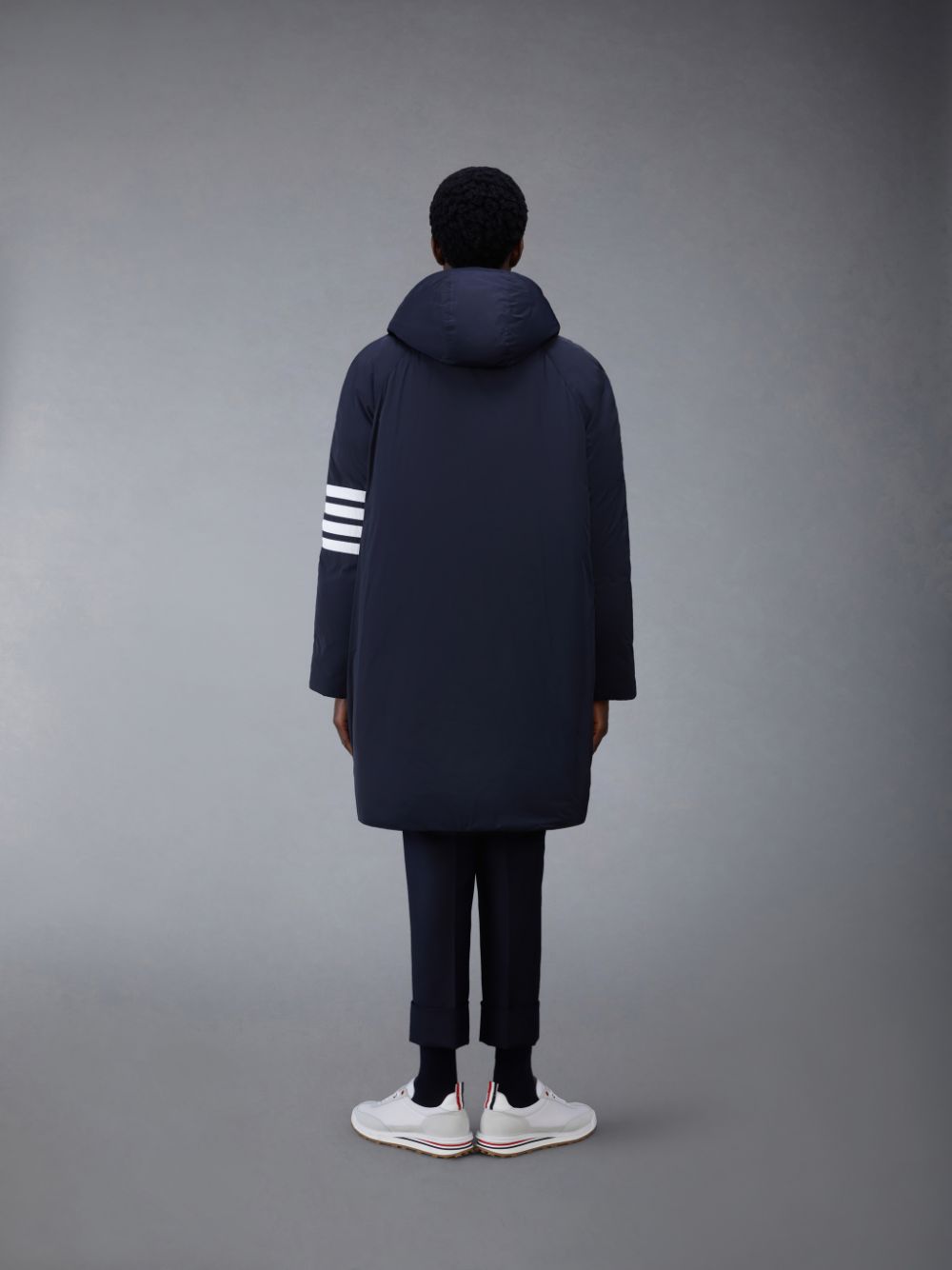 Thom Browne Twill 4-Bar Football Sideline Men Parka Blue | CPY93V57614