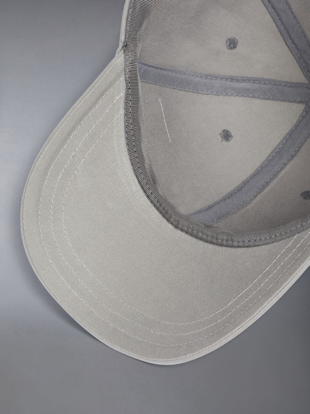 Thom Browne Twill Classic 6-Panel Baseball Men Caps Grey | HBK28F62290