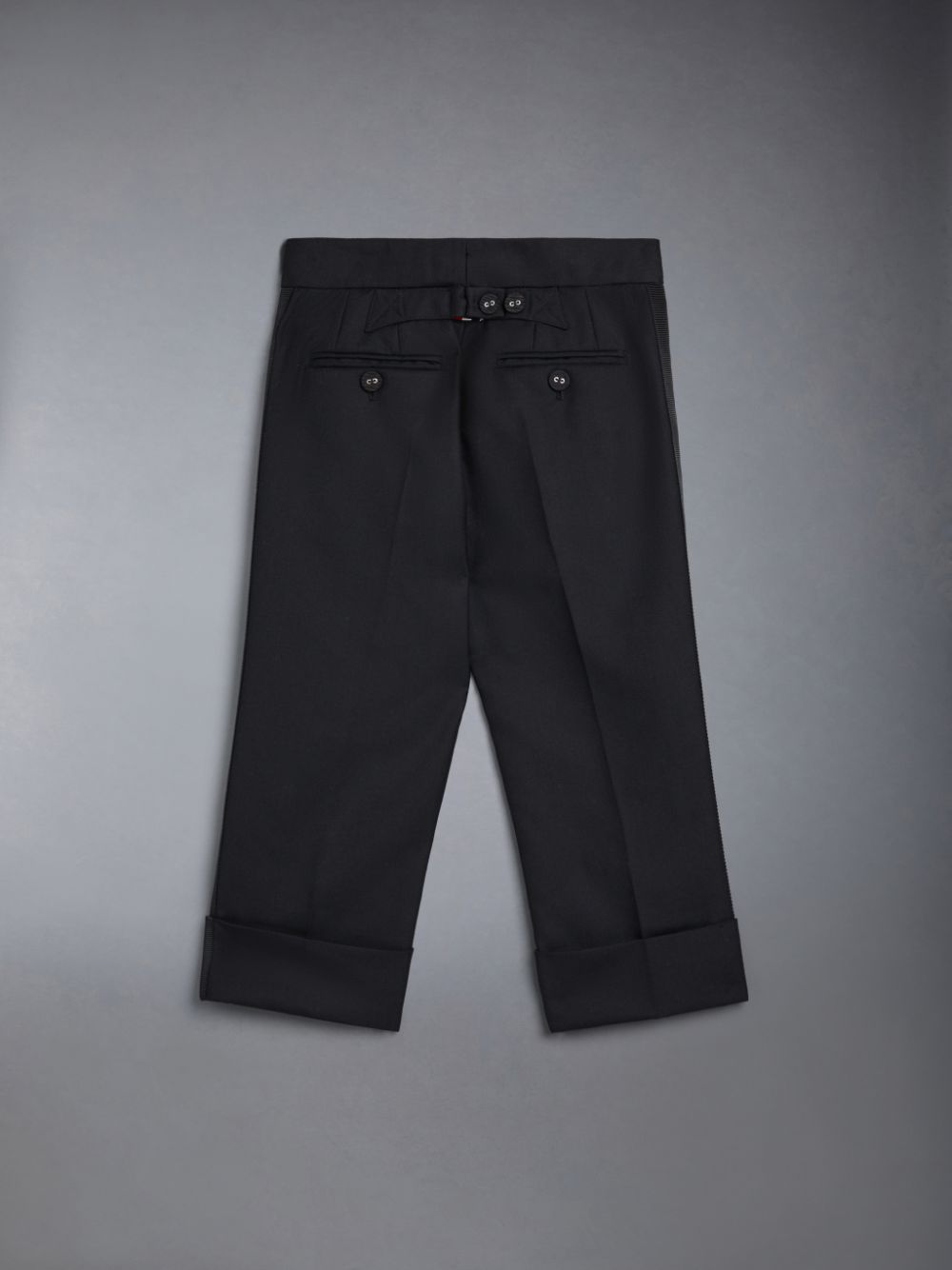 Thom Browne Twill Classic Backstrap Boys's Pants Black | JSG52W26368