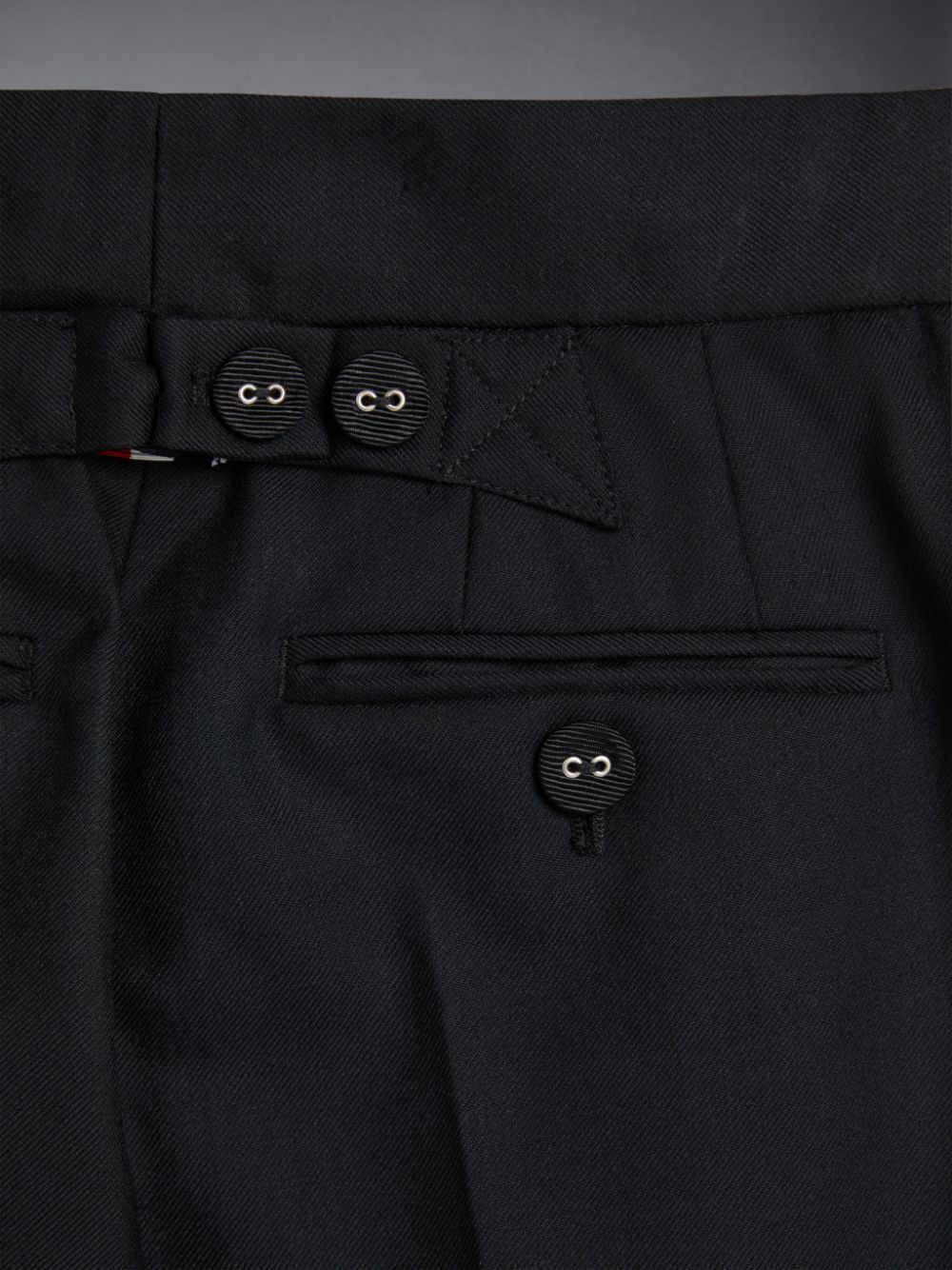 Thom Browne Twill Classic Backstrap Boys's Pants Black | JSG52W26368