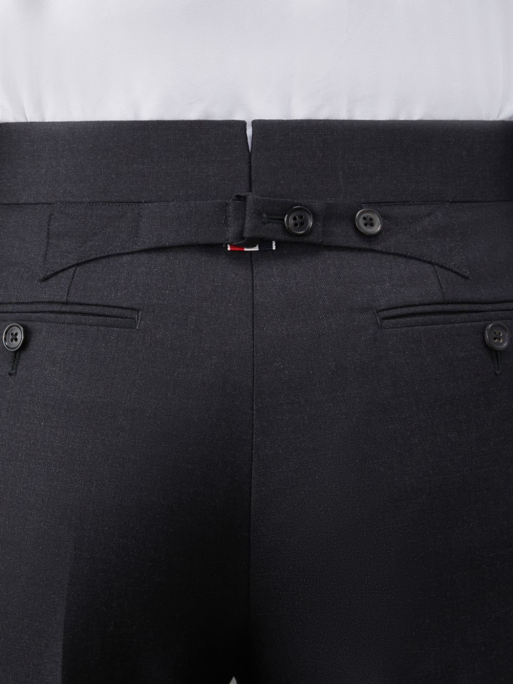 Thom Browne Twill Classic Backstrap Men Pants Black | UNQ79K53416