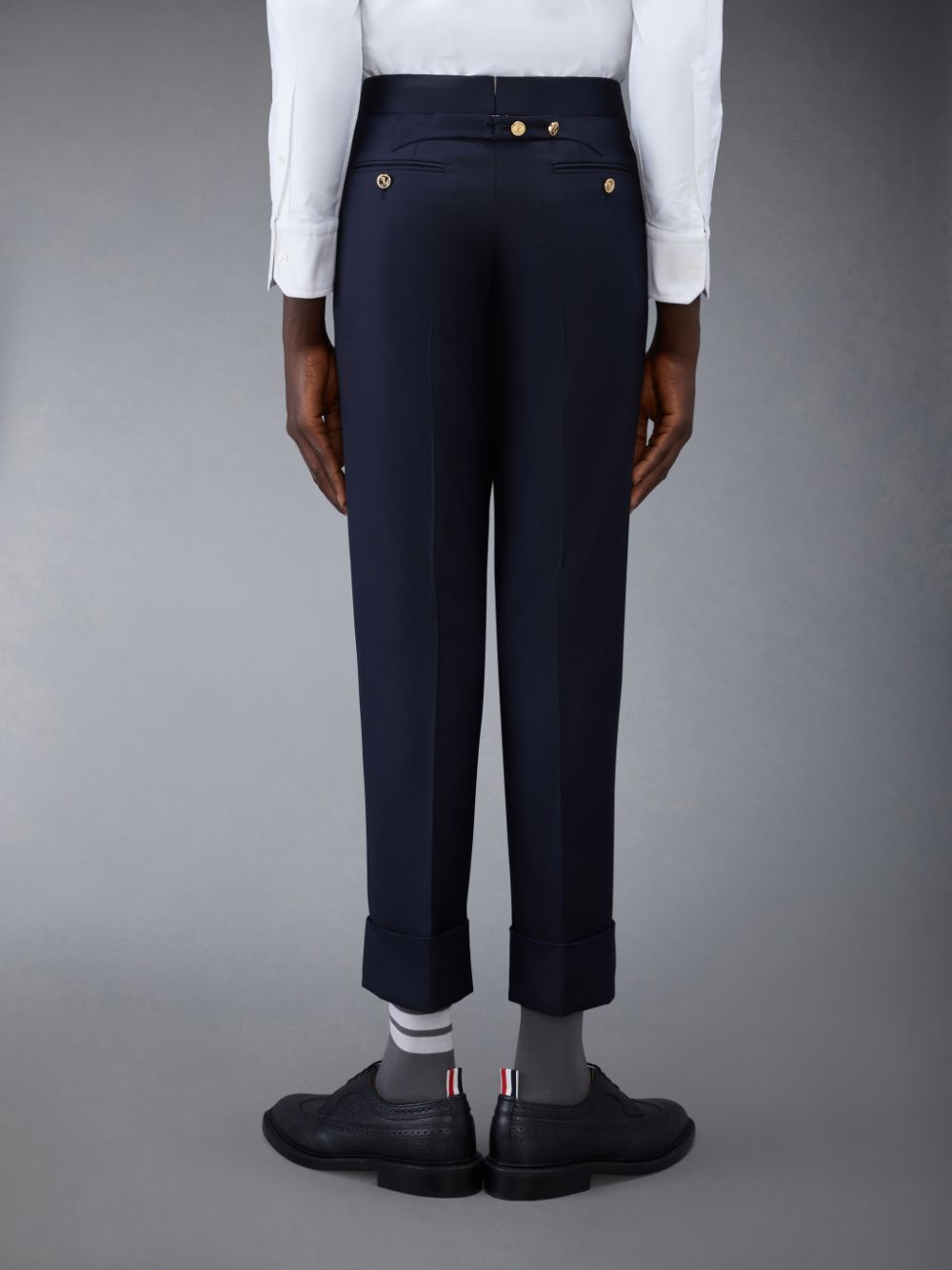 Thom Browne Twill Classic Backstrap Men Pants Blue | EPV49A88074