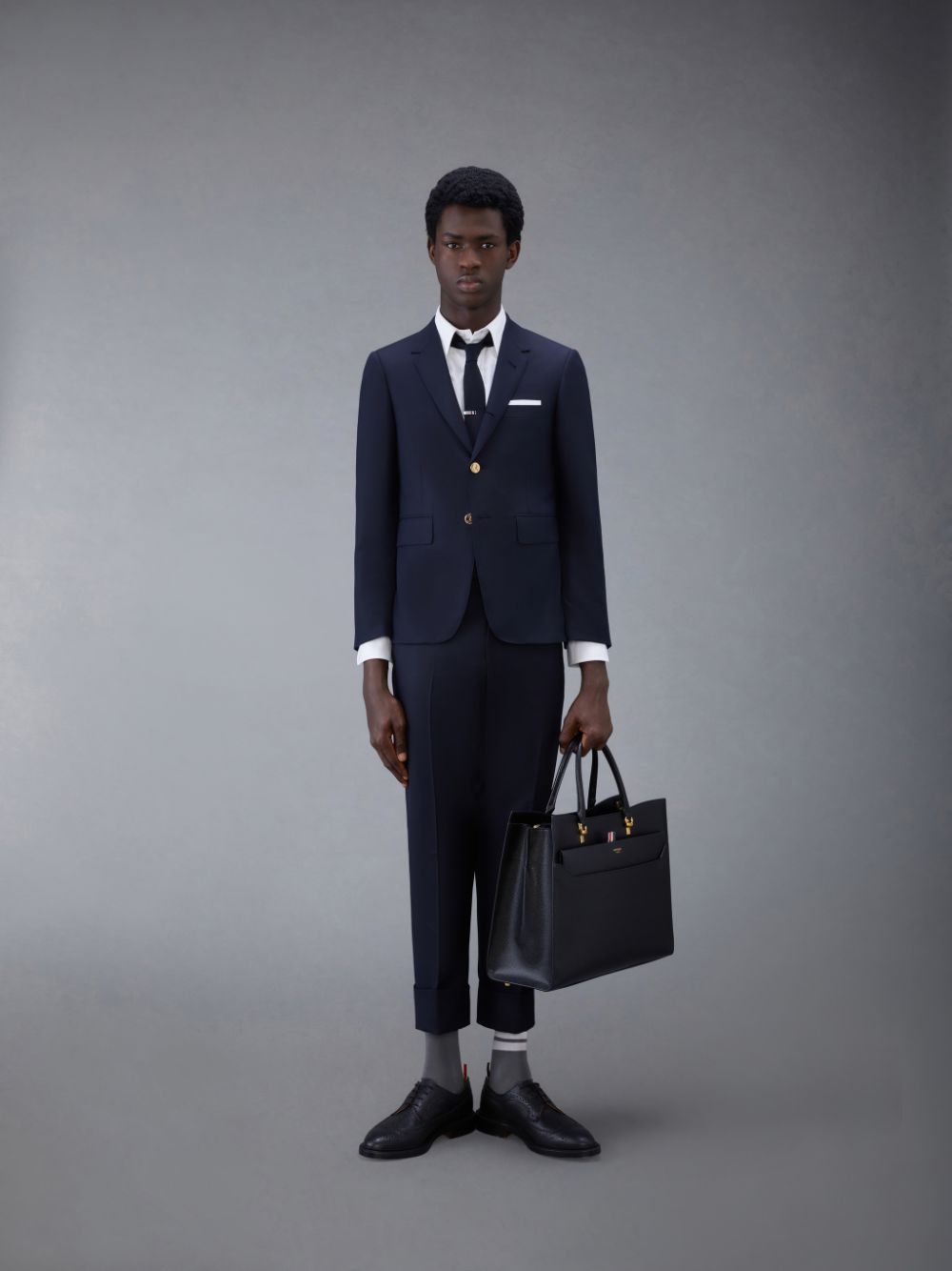 Thom Browne Twill Classic Backstrap Men Pants Blue | EPV49A88074